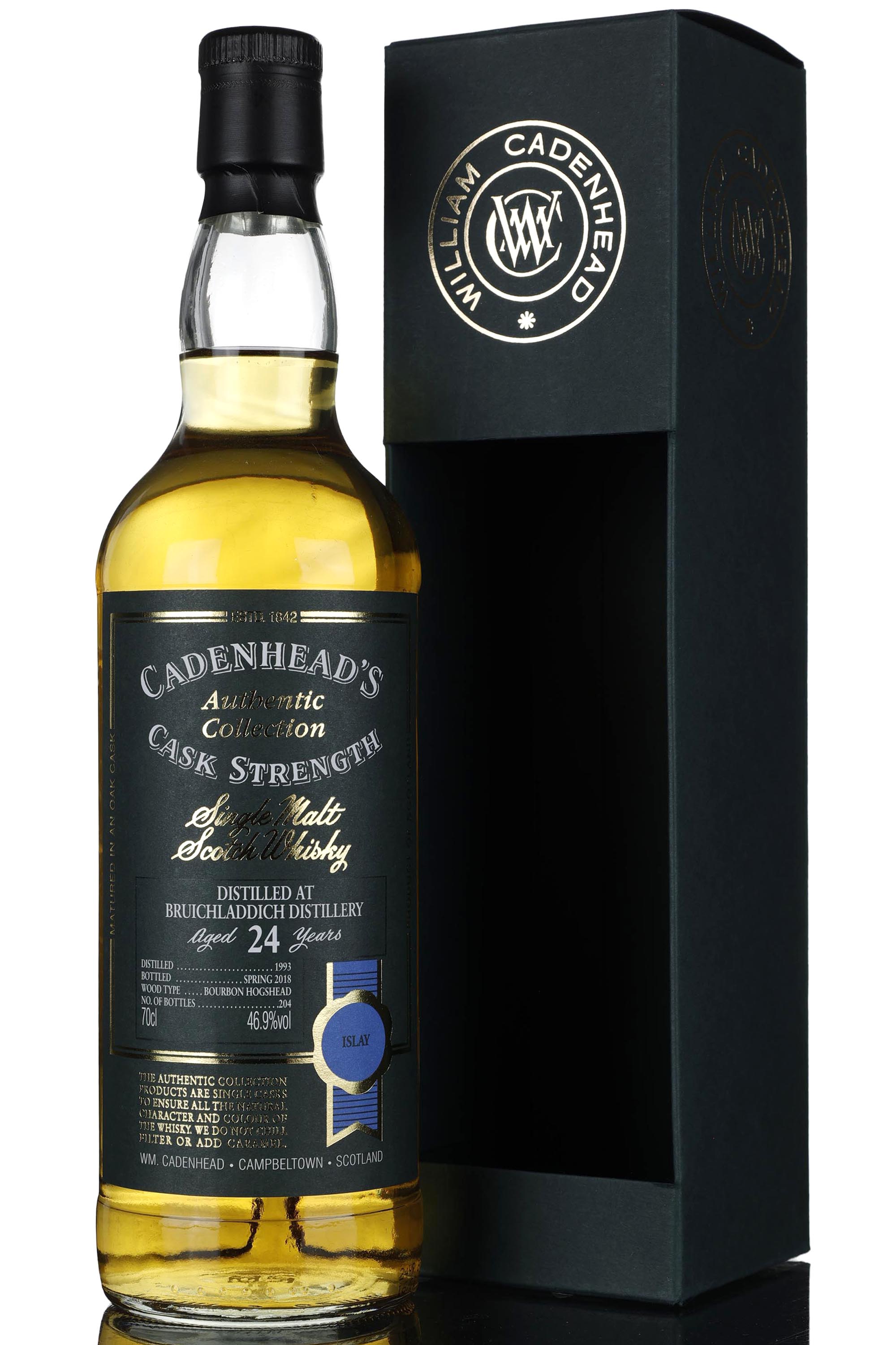 Bruichladdich 1993-2018 - 24 Year Old - Cadenheads Authentic Collection - Single Cask