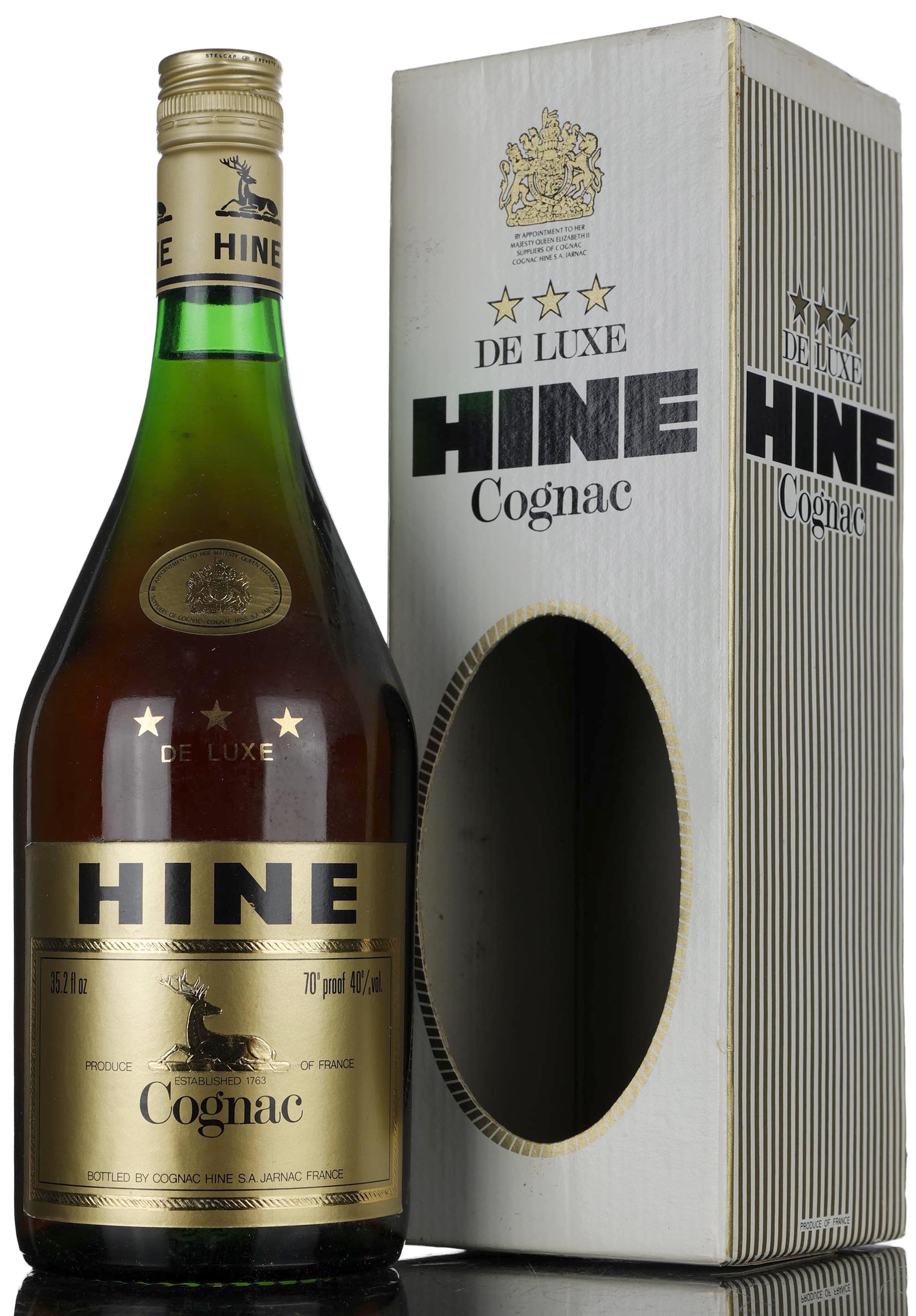 Hine 3 Star De Luxe Cognac - 1970s - 1 Litre
