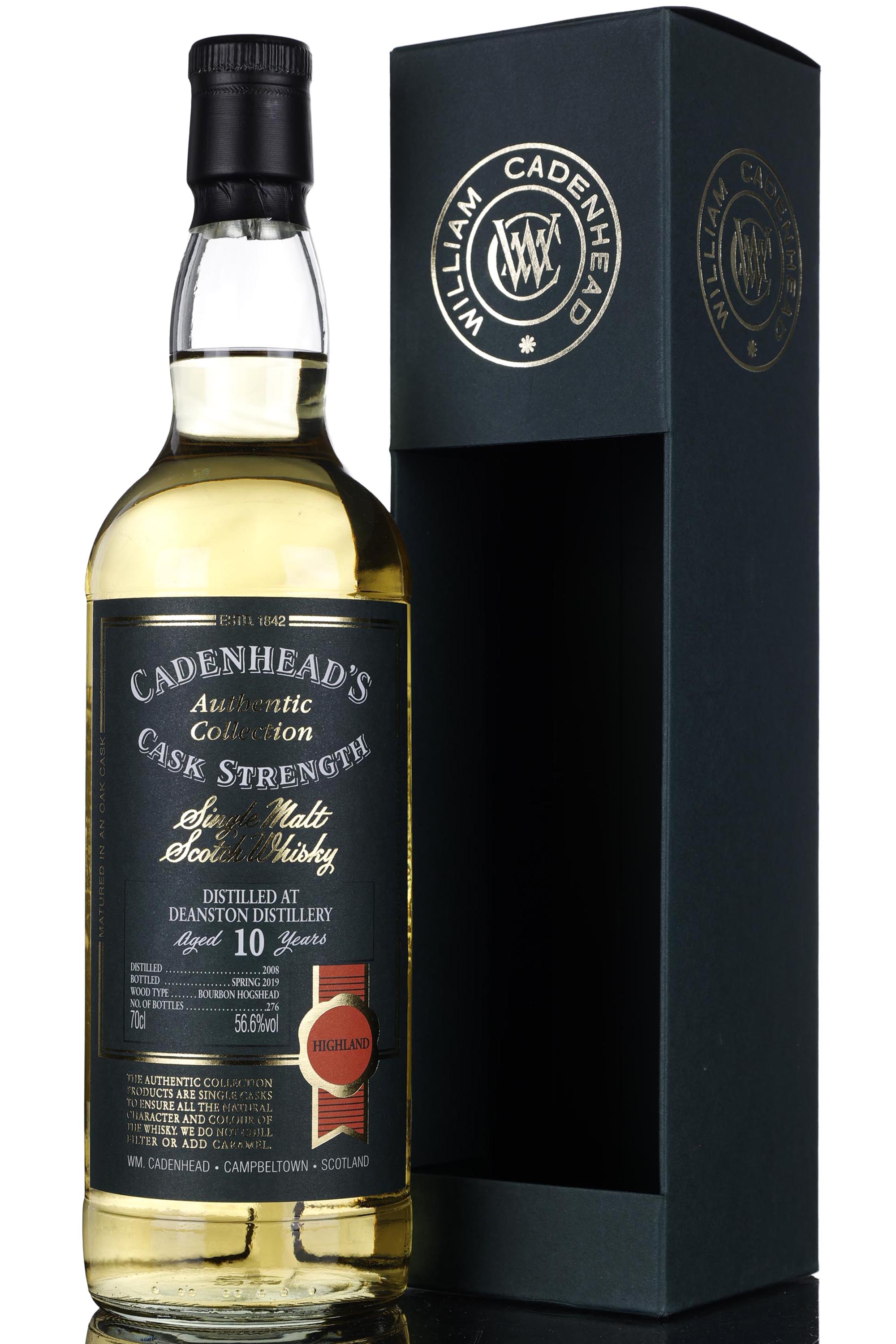 Deanston 2008-2019 - 10 Year Old - Cadenheads Authentic Collection - Single Cask