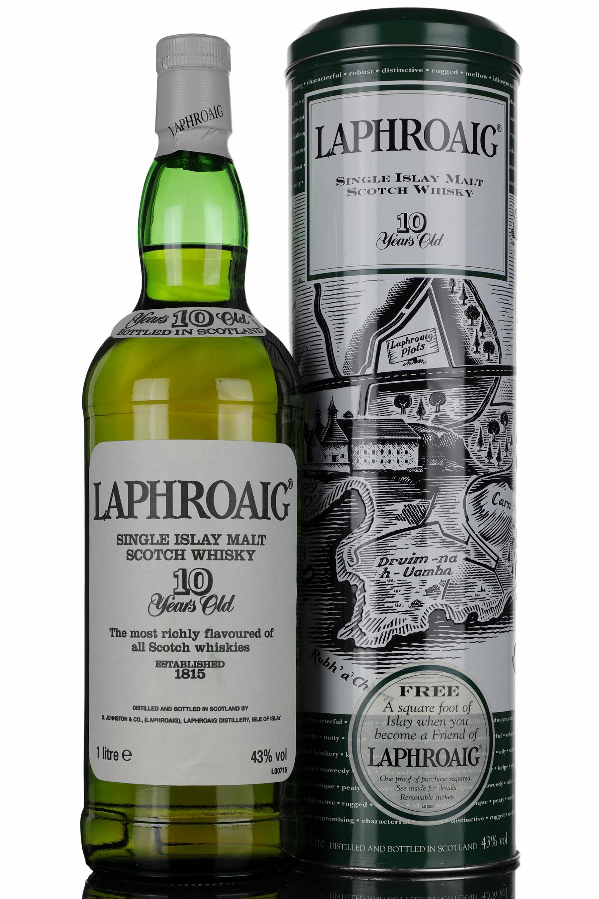 Laphroaig 10 Year Old - Circa 2000 - 1 Litre