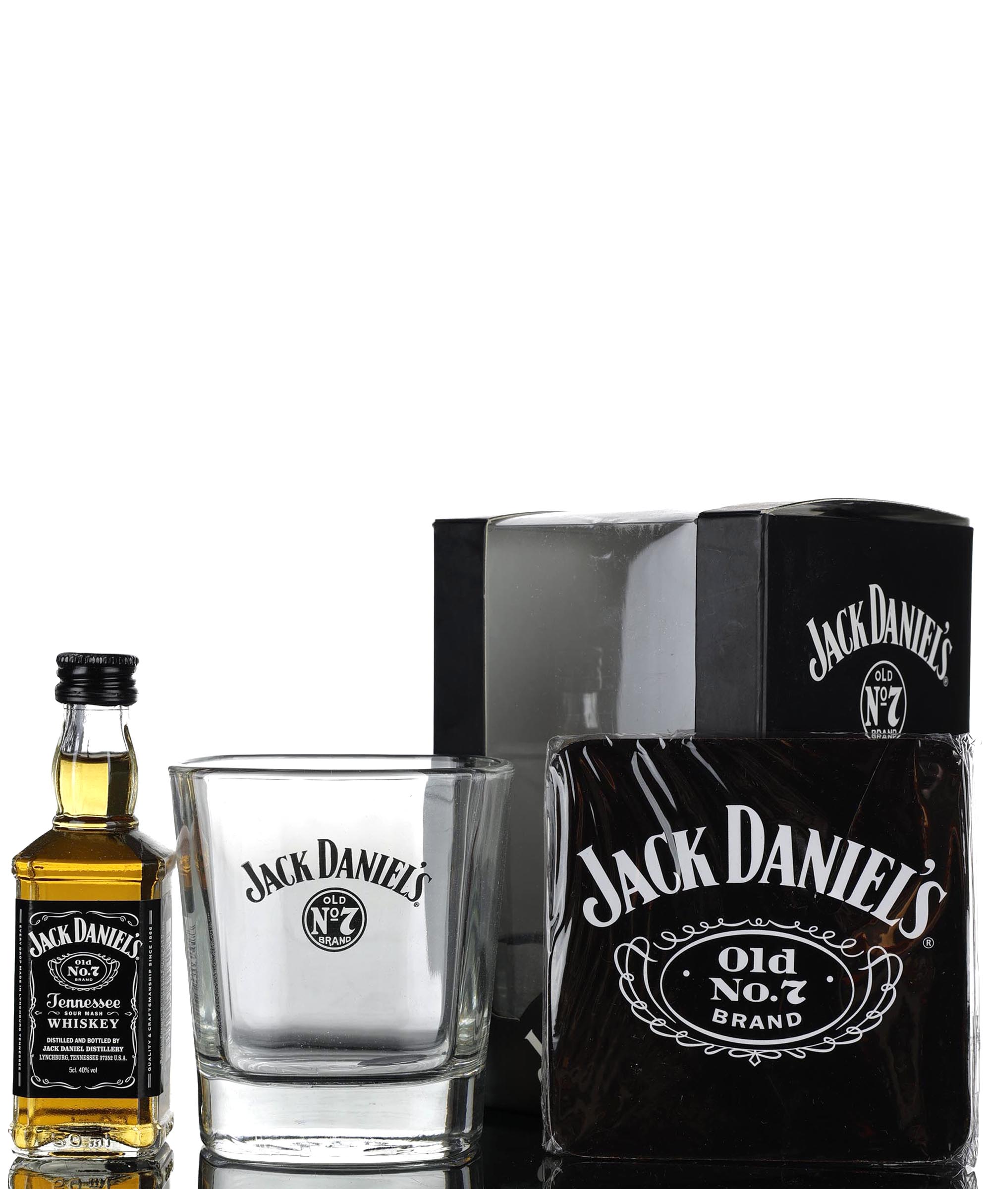 Jack Daniels Old No.7 Brand - Miniature - Glass Presentation Set