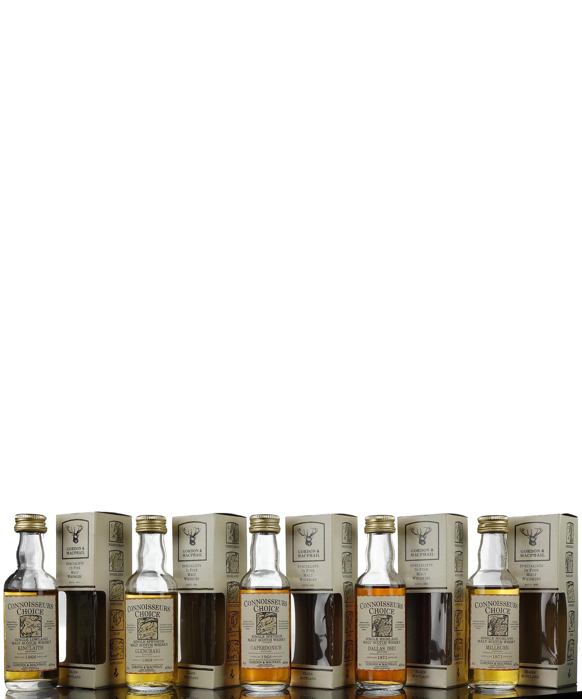 5 x Gordon & MacPhail Connoisseurs Choice Miniatures