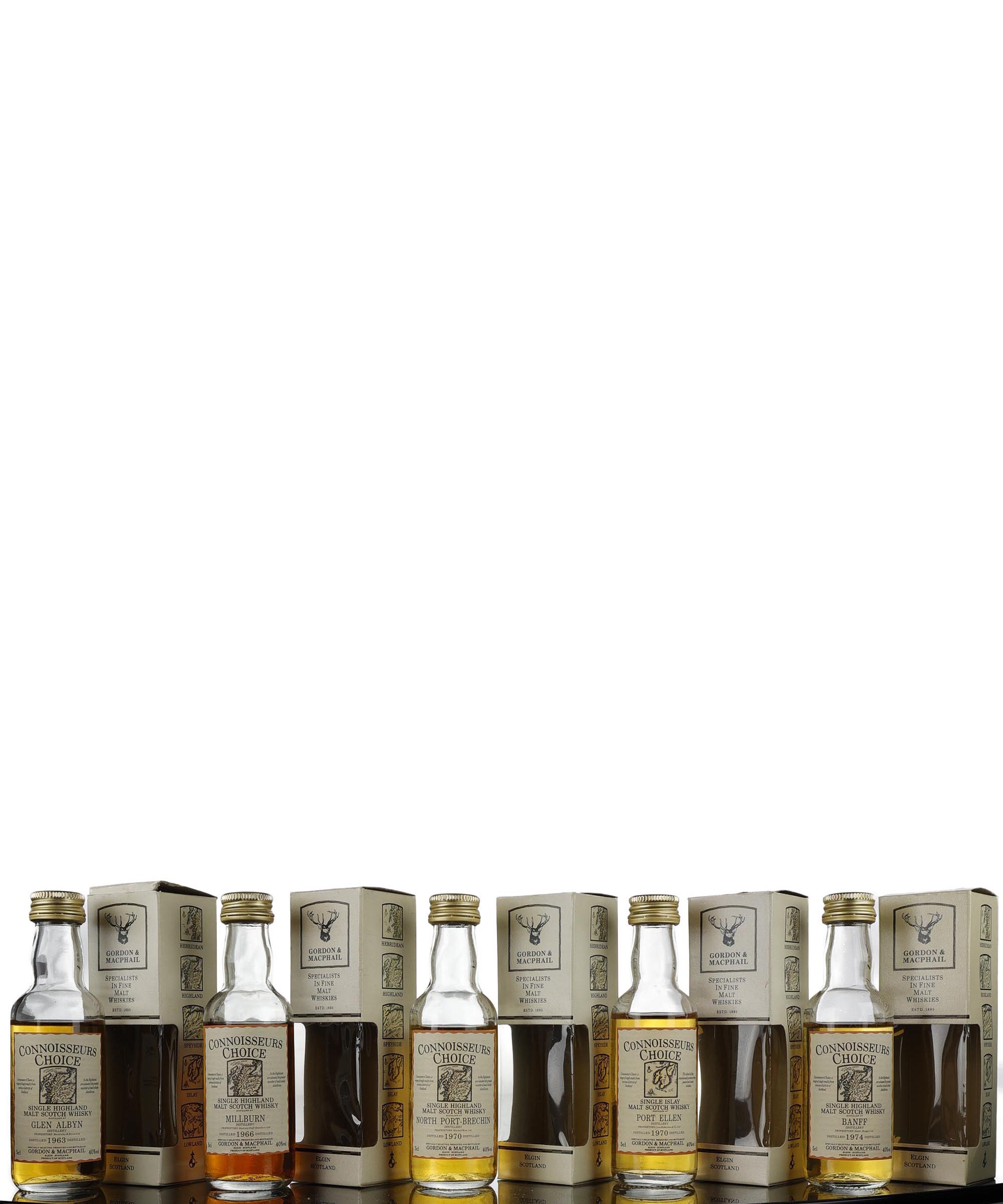 5 x Gordon & MacPhail Connoisseurs Choice Miniatures