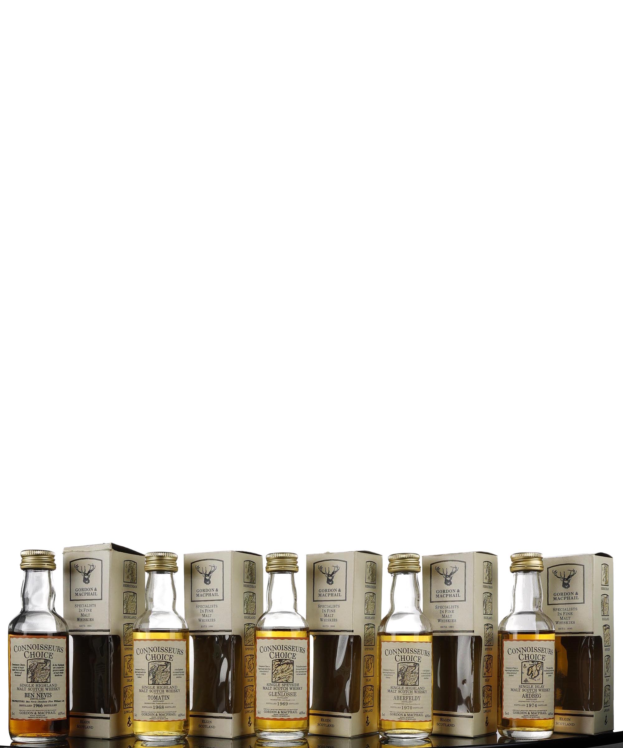 5 x Gordon & MacPhail Connoisseurs Choice Miniatures