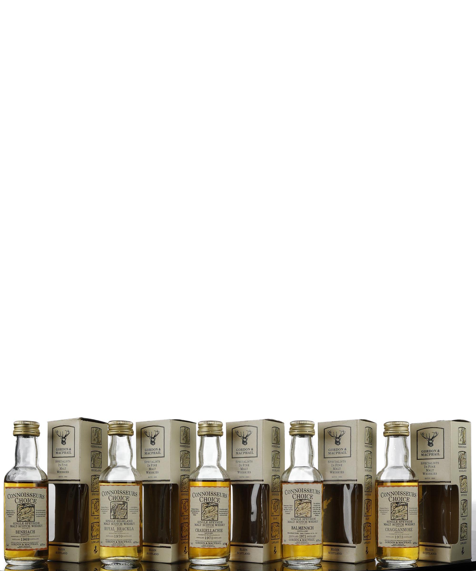 5 x Gordon & MacPhail Connoisseurs Choice Miniatures