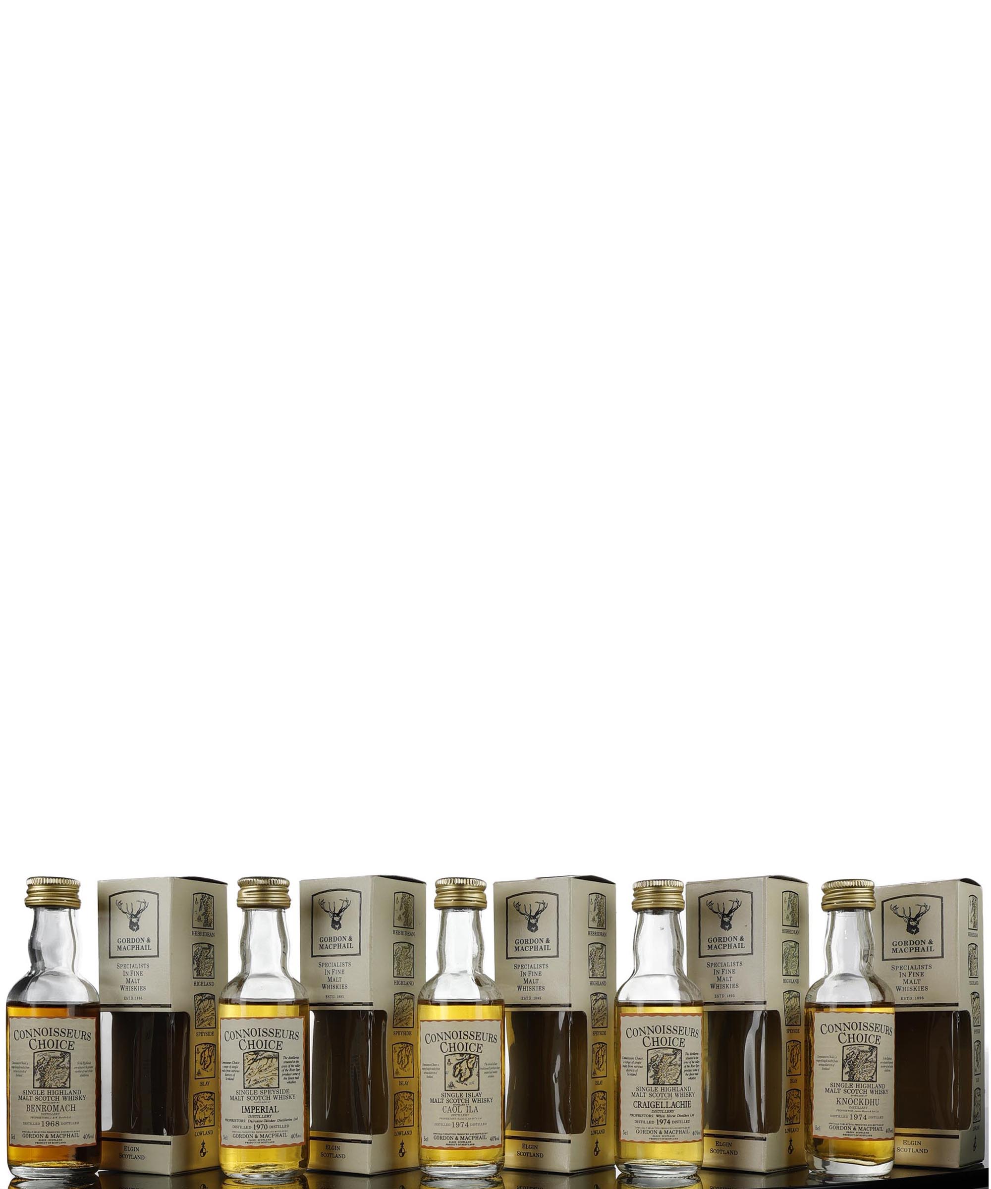 5 x Gordon & MacPhail Connoisseurs Choice Miniatures