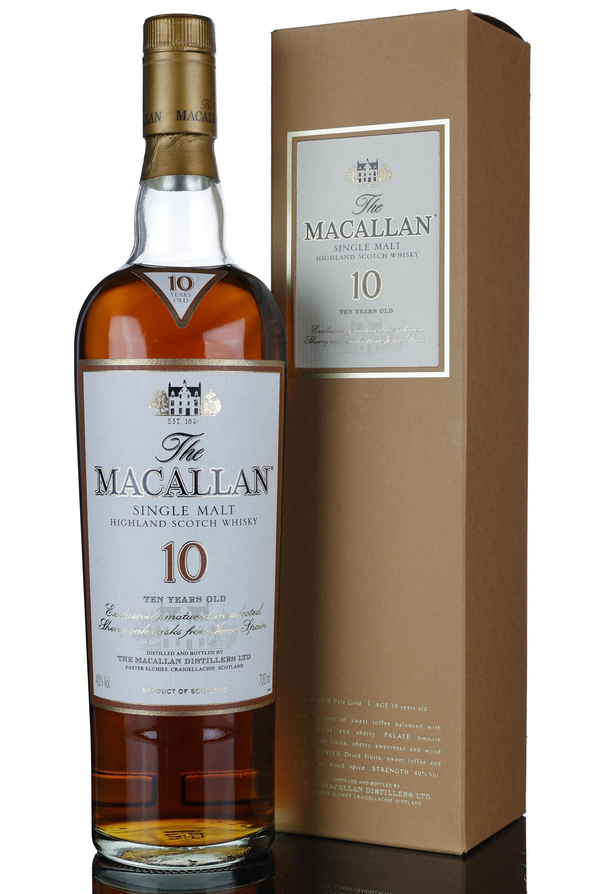 Macallan 10 Year Old - Sherry Cask - Mid 2000s