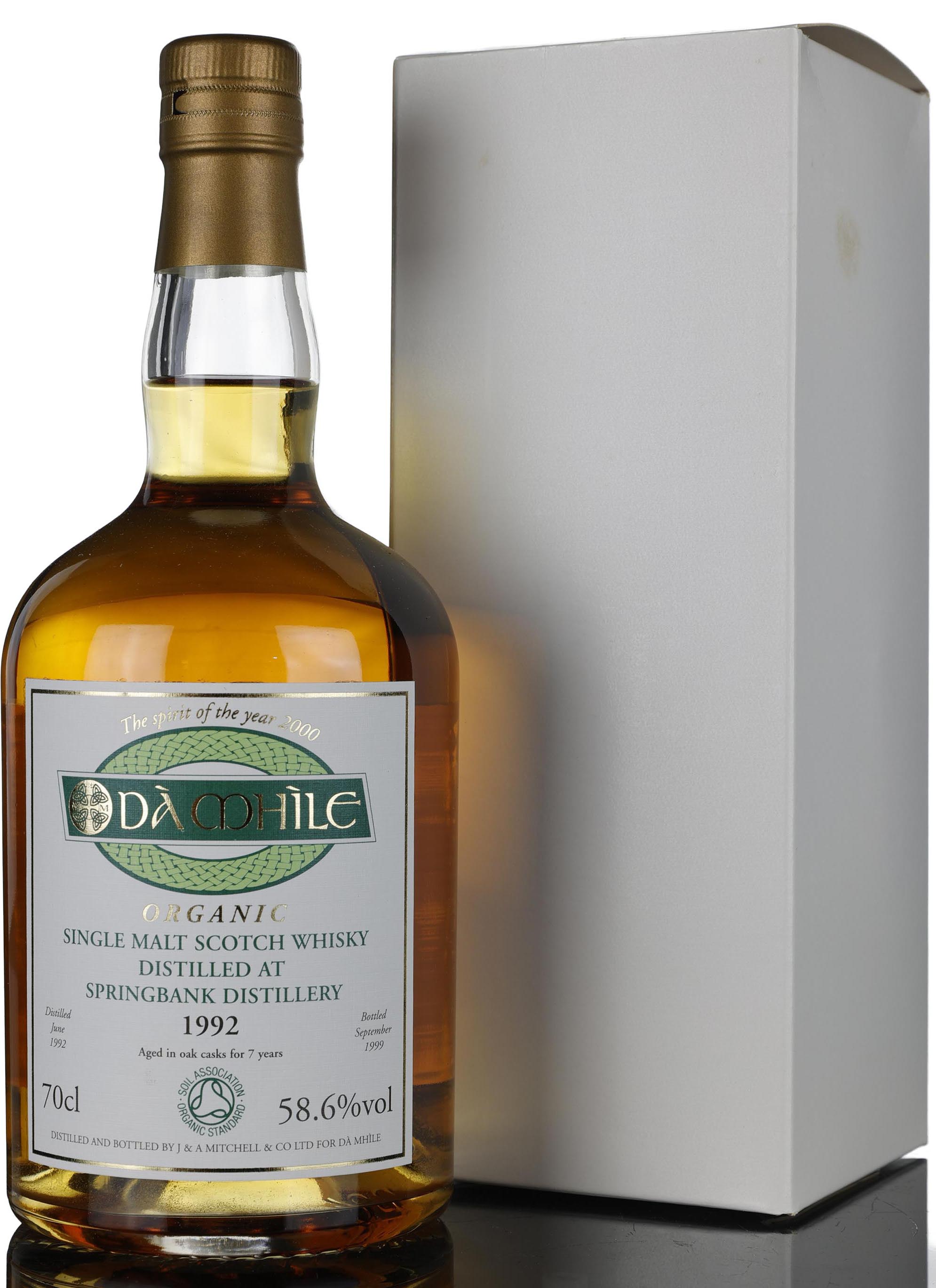 Springbank 1992-1999 - 7 Year Old - Da Mhile Exclusive - First Organic Whisky - Cask Stren