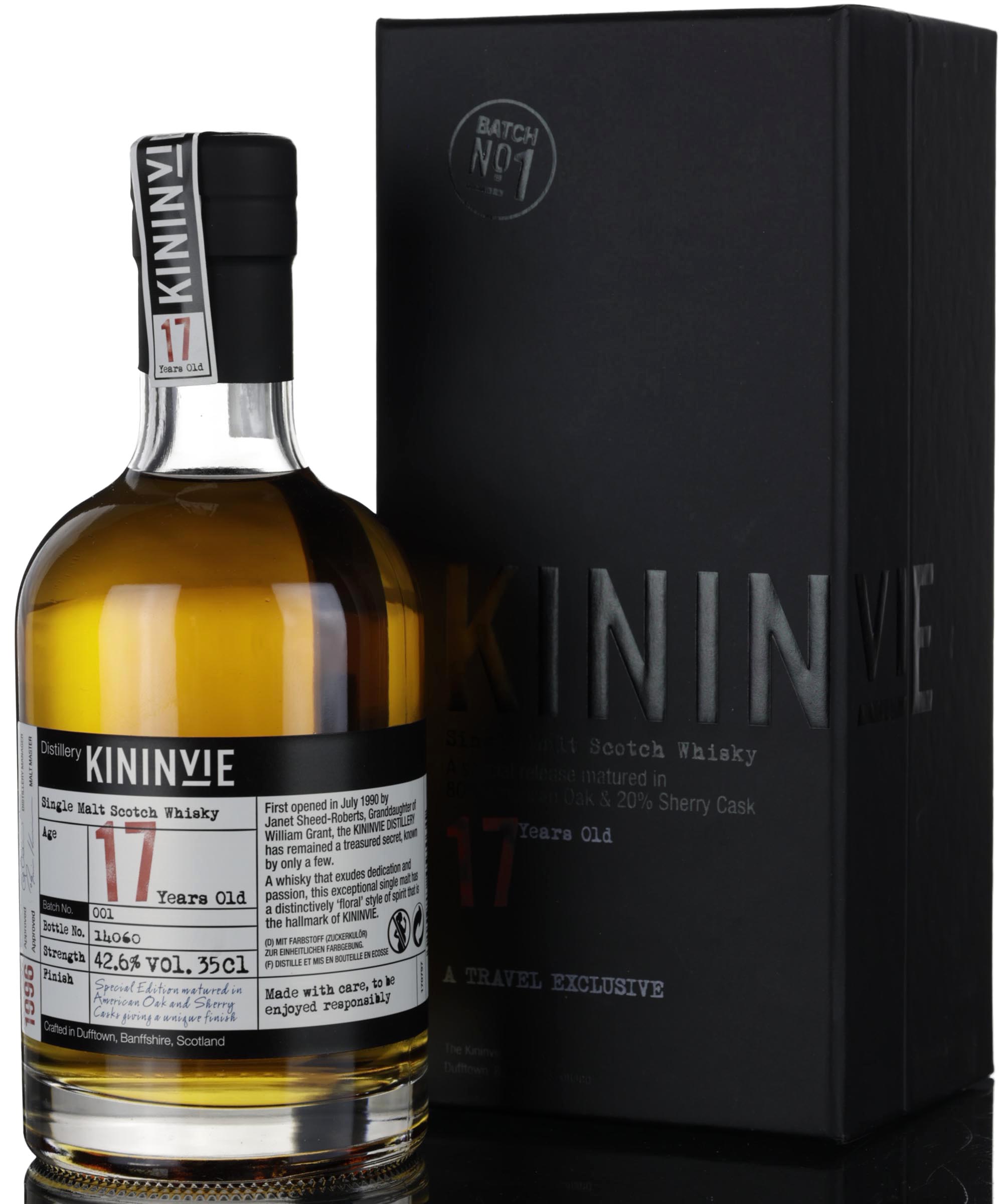 Kininvie 1996-2014 - 17 Year Old - Batch 1 - Half Bottle