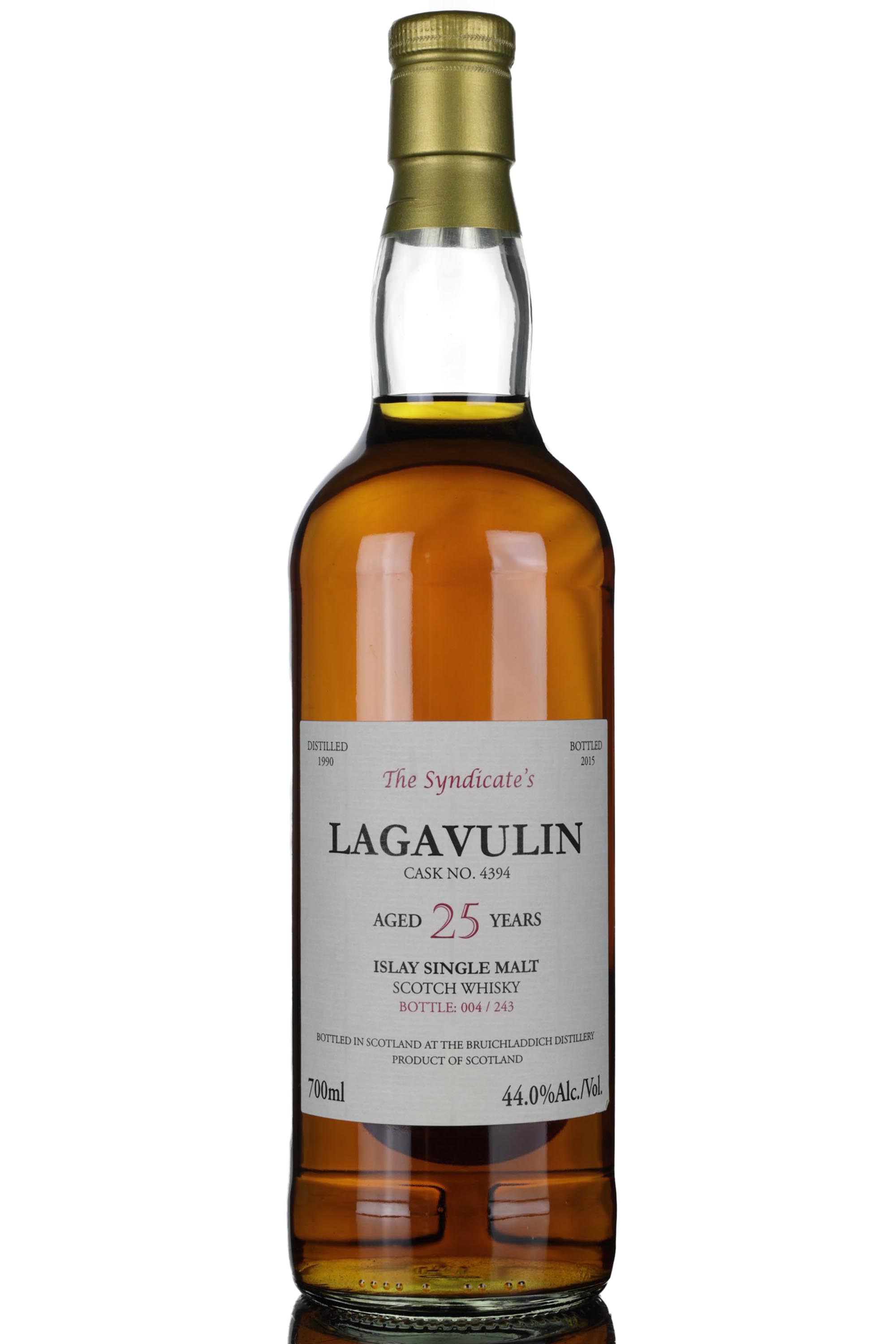 Lagavulin 1990-2015 - 25 Year Old - The Syndicates - Single Cask 4394