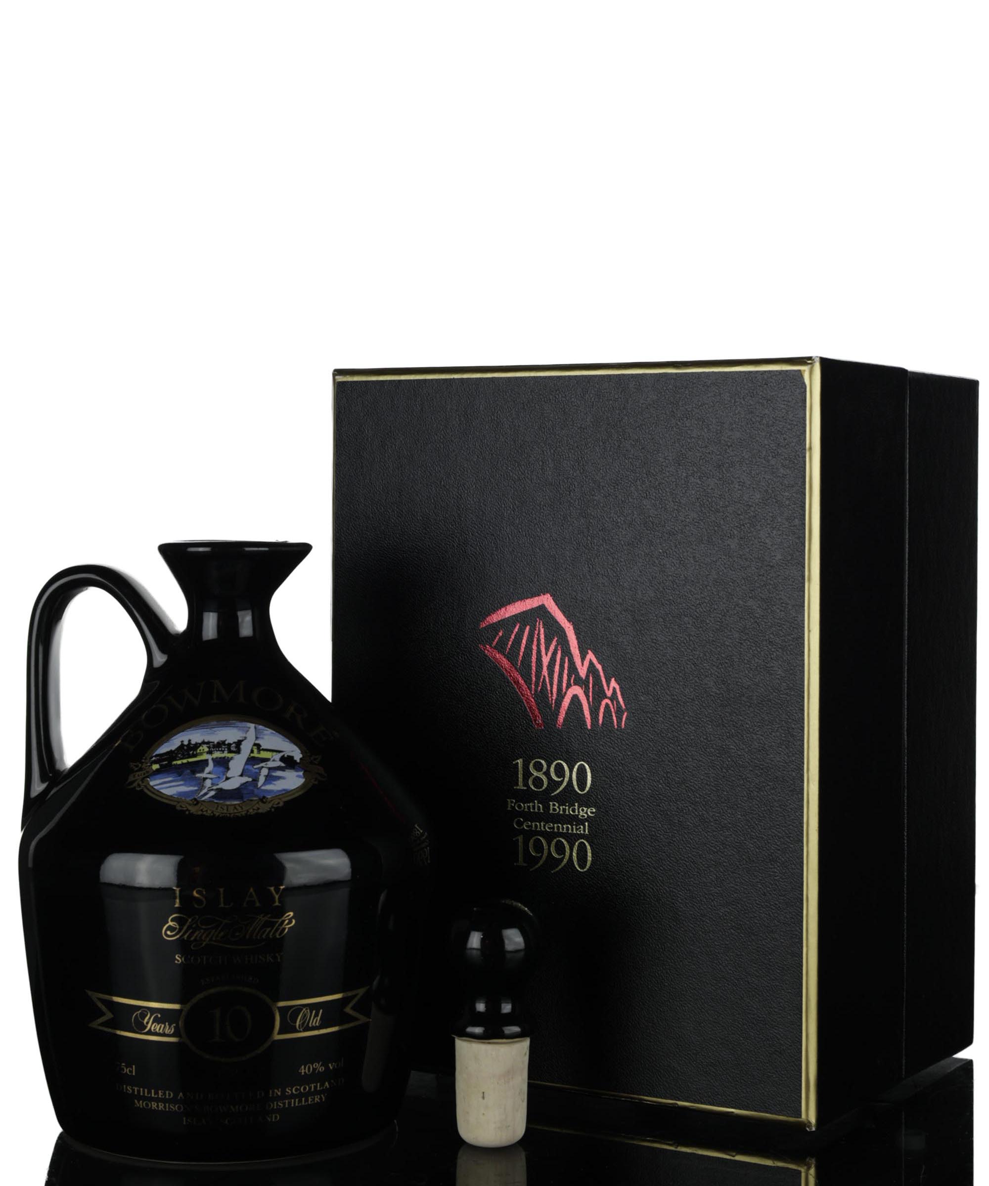 Bowmore 10 Year Old - Forth Bridge Centennial 1890-1990 - Ceramic Decanter