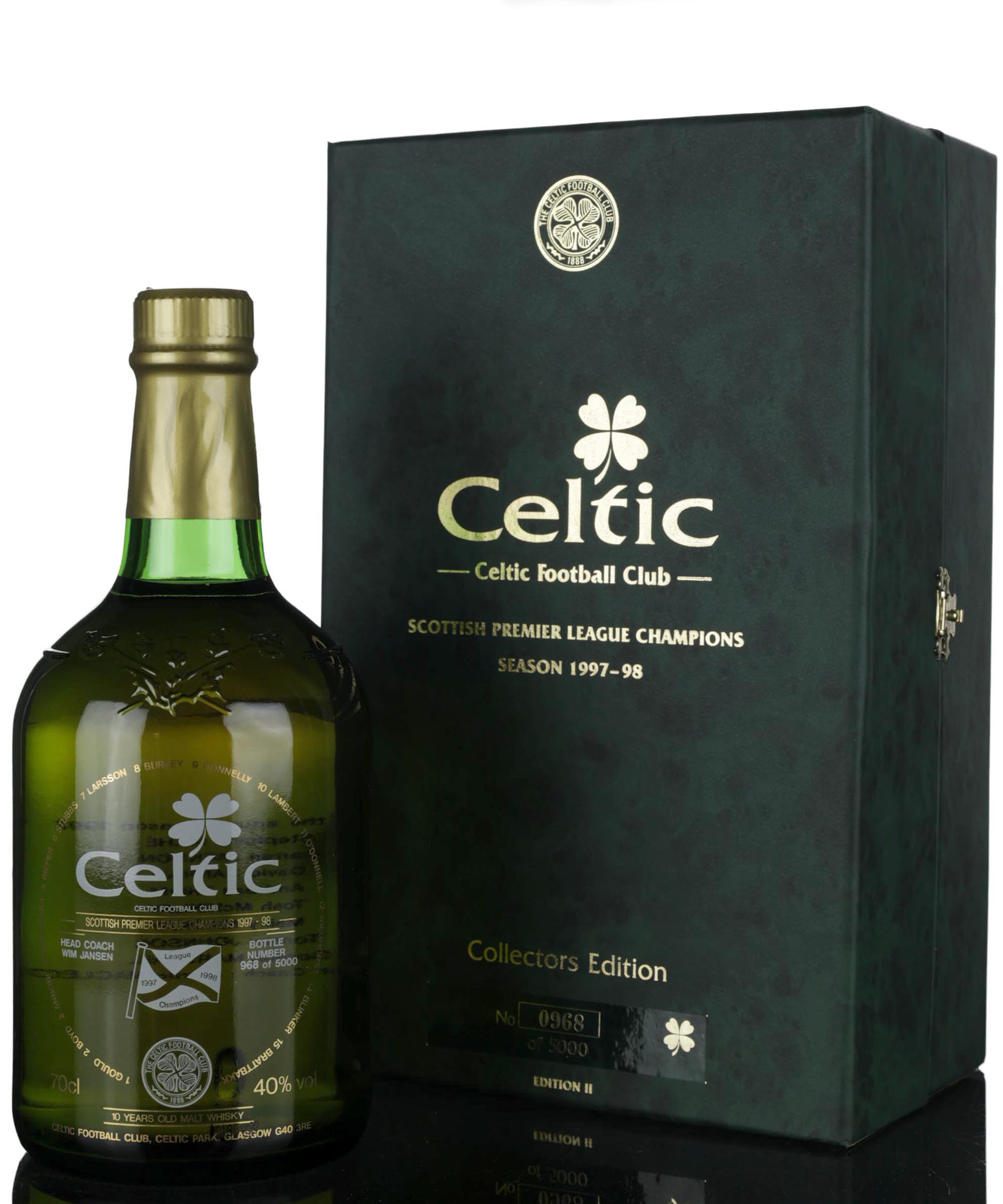 Celtic Football Club Scottish Premier League Winners Season 1997-1998