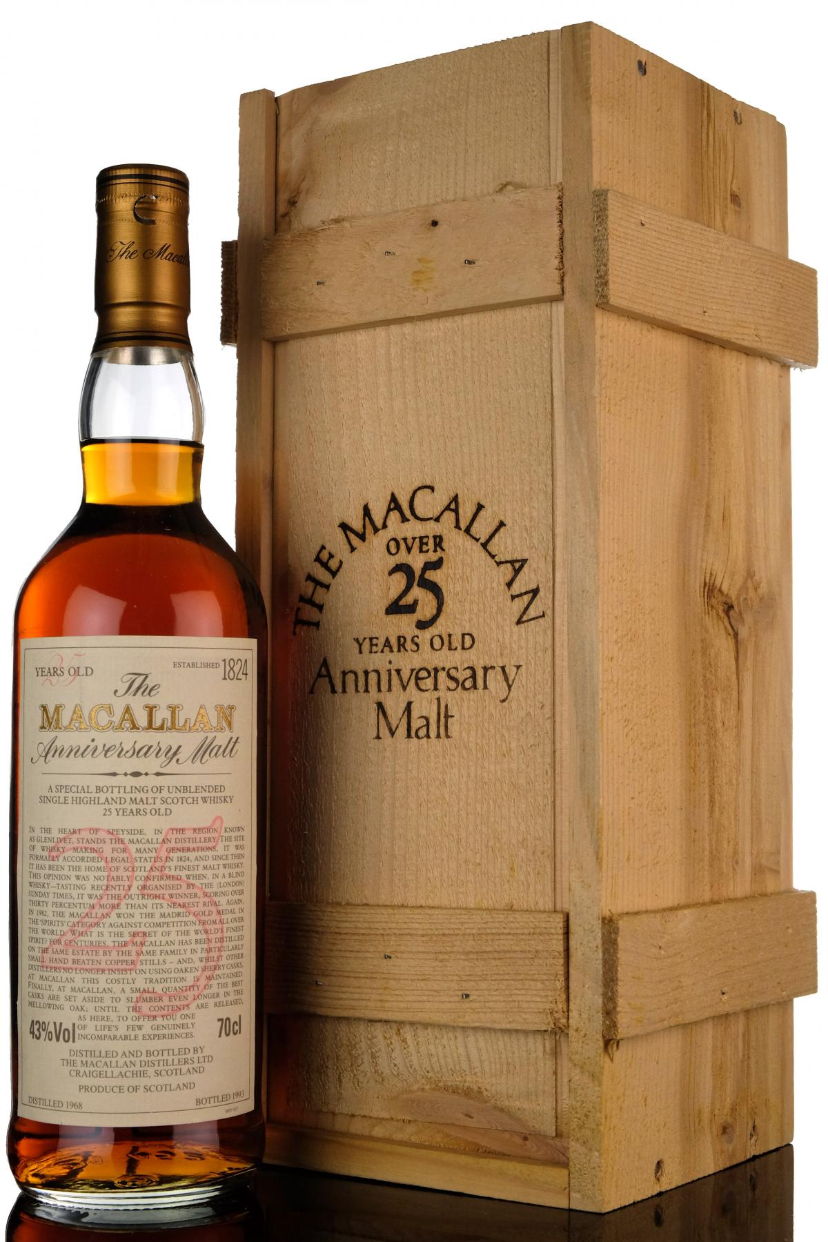 Macallan 1968-1993 - 25 Year Old Anniversary Malt