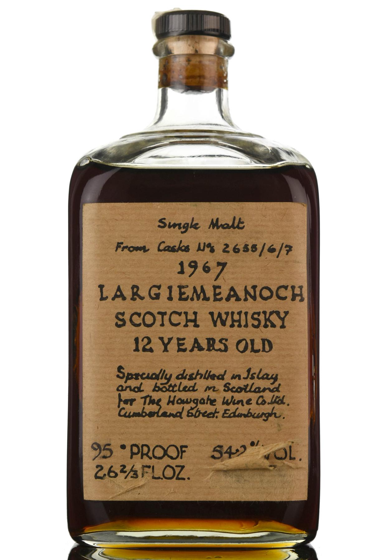 Bowmore Largiemeanoch 1967 - Cask 2655/6/7