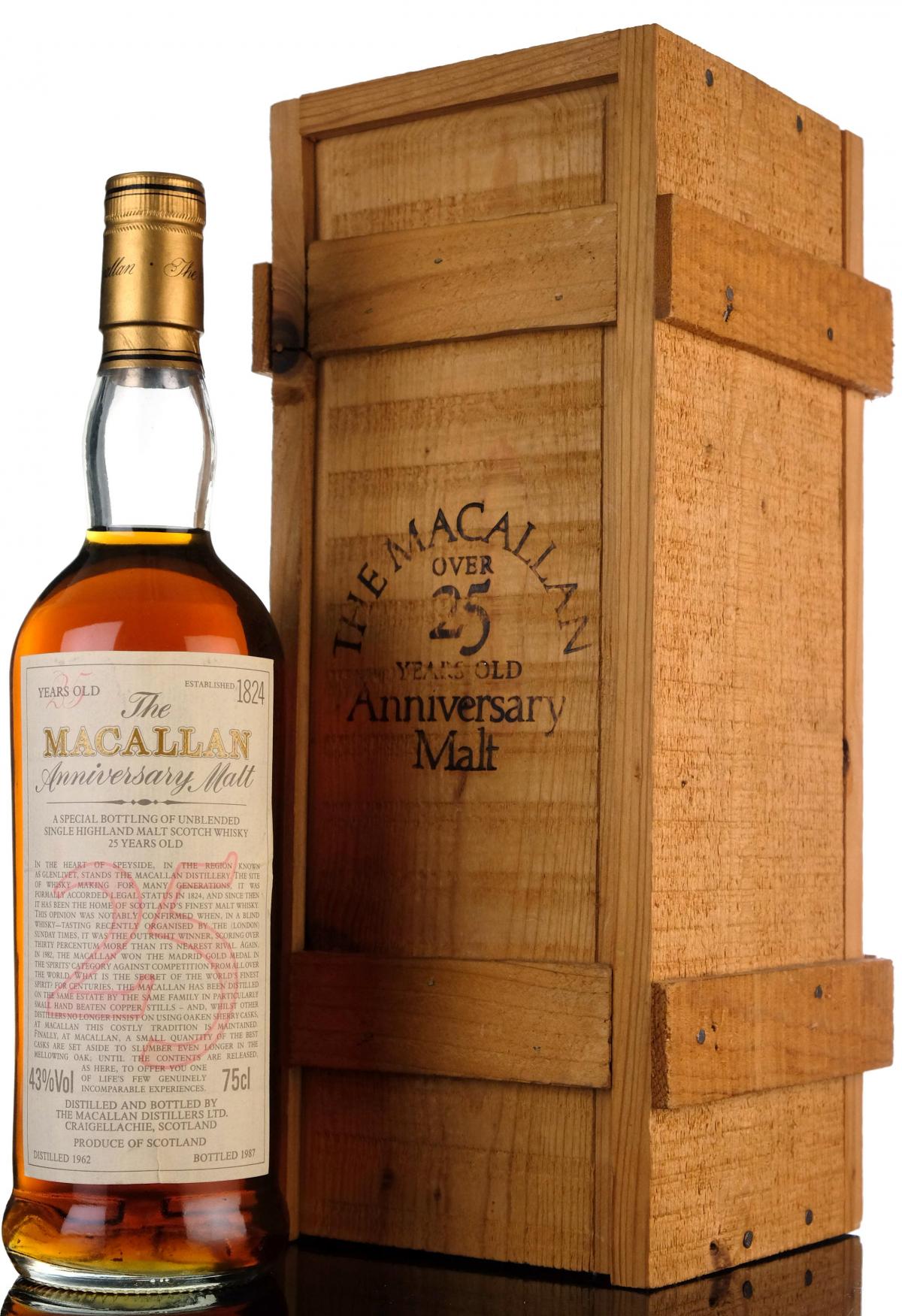 Macallan 1962-1987 - 25 Year Old Anniversary Malt