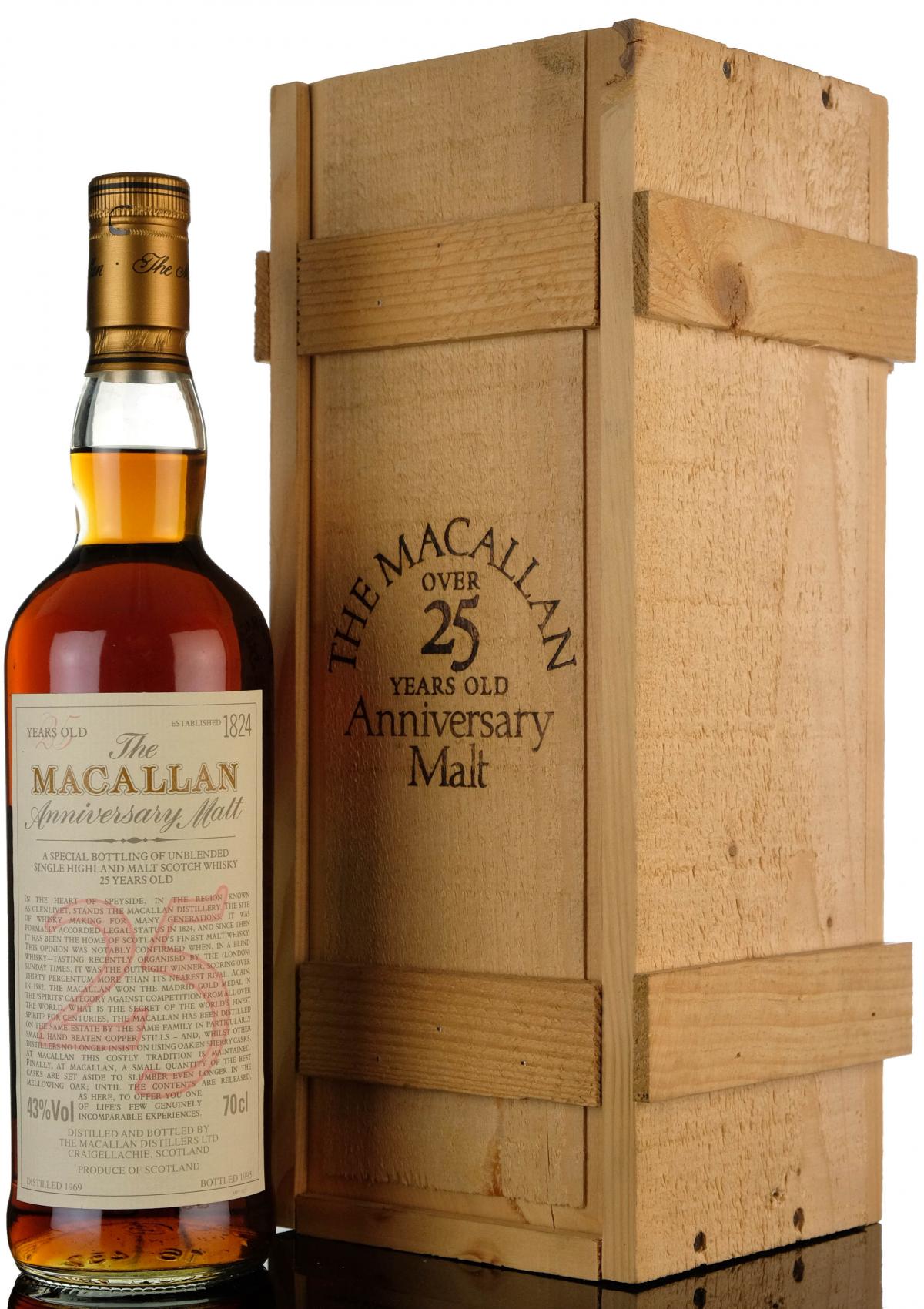 Macallan 1969-1995 - 25 Year Old Anniversary Malt