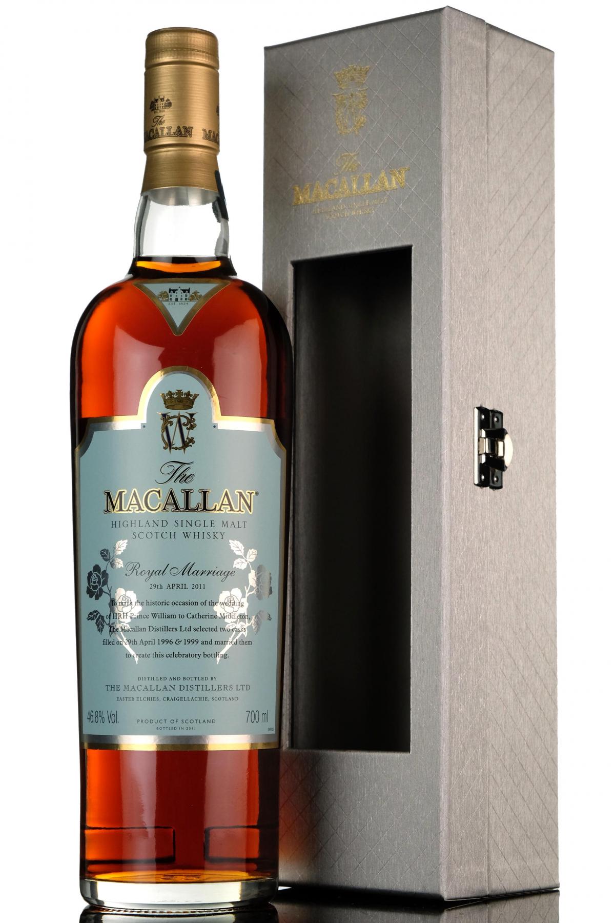 Macallan Royal Marriage Bottled 2011 For William & Kate