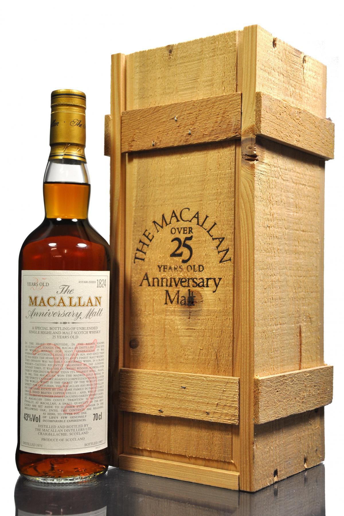 Macallan 1971-1997 - 25 Year Old Anniversary Malt