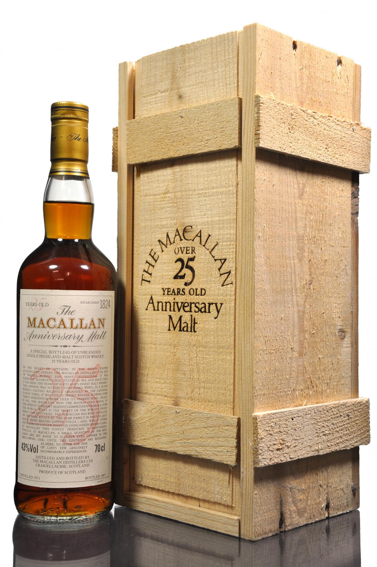 Macallan 1971-1997 - 25 Year Old - Anniversary Malt