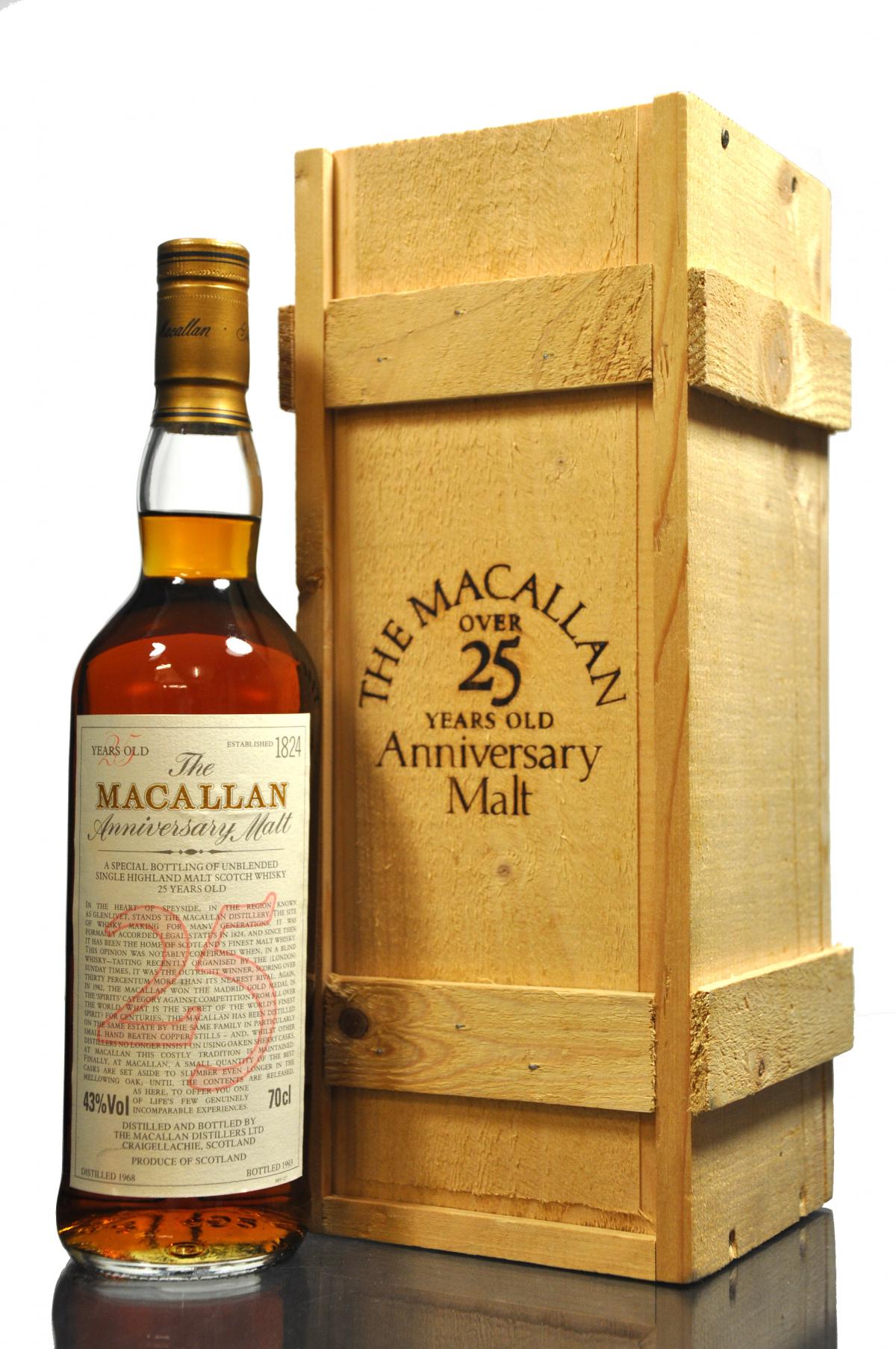 Macallan 1968-1993 - 25 Year Old Anniversary Malt