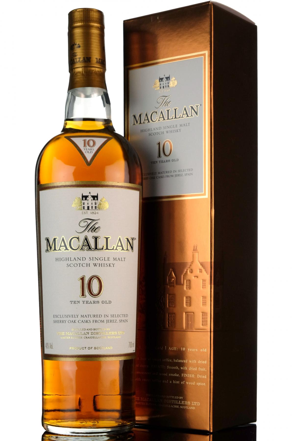 Macallan 10 Year Old - Sherry Casks - Mid 2000s