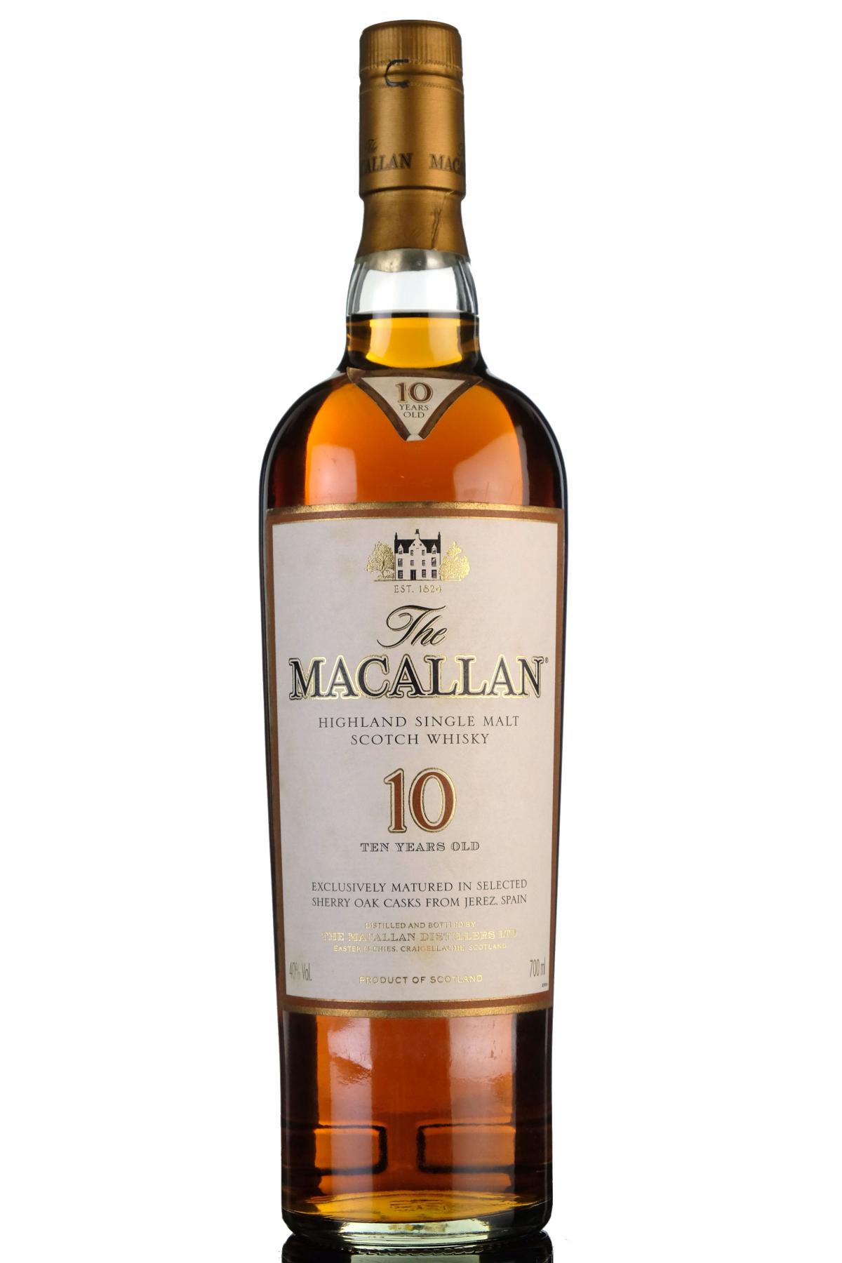 Macallan 10 Year Old - Sherry Casks - Mid 2000s