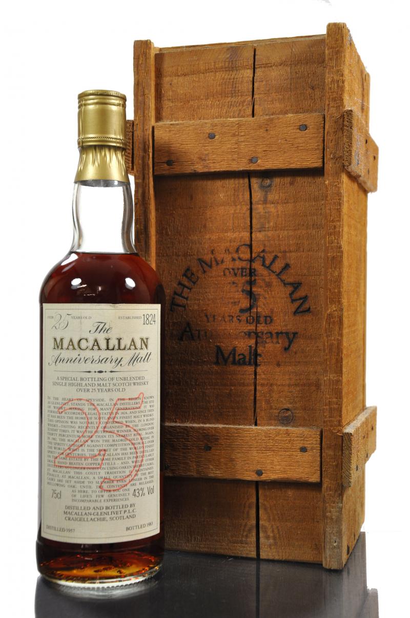 Macallan 1957-1983 - 25 Year Old - Anniversary Malt - First Edition