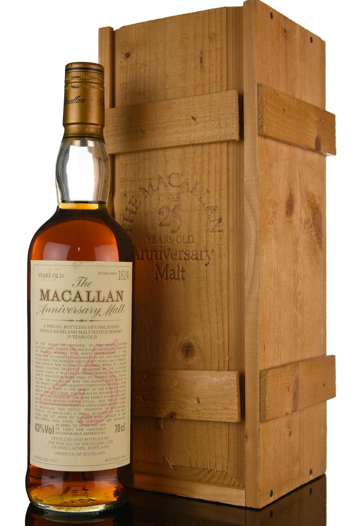 Macallan 1974-1999 - 25 Year Old Anniversary Malt