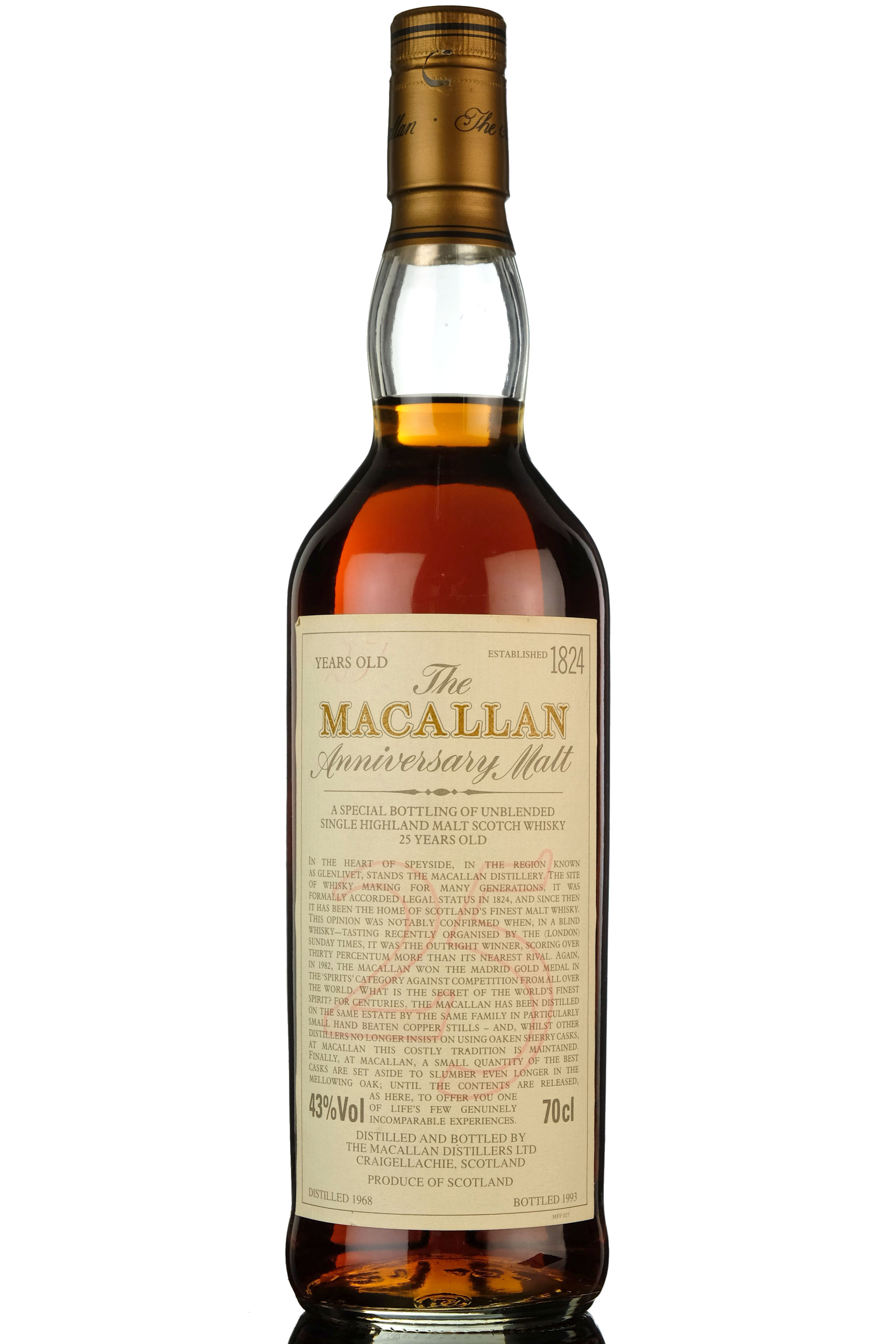 Macallan 1968-1993 - 25 Year Old Anniversary Malt