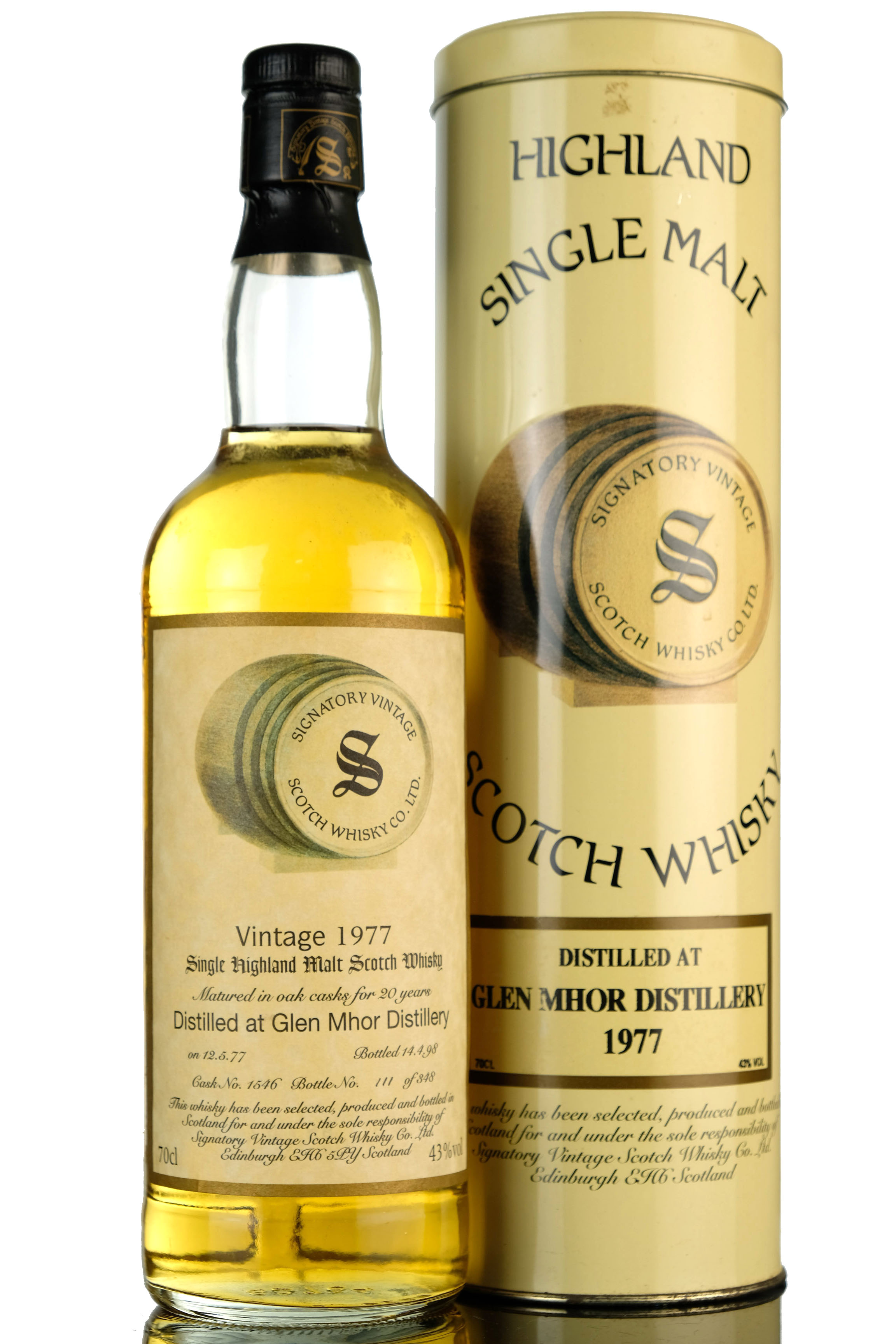 Glen Mhor 1977 - 1998 20 Signatory Vintage Cask 1546