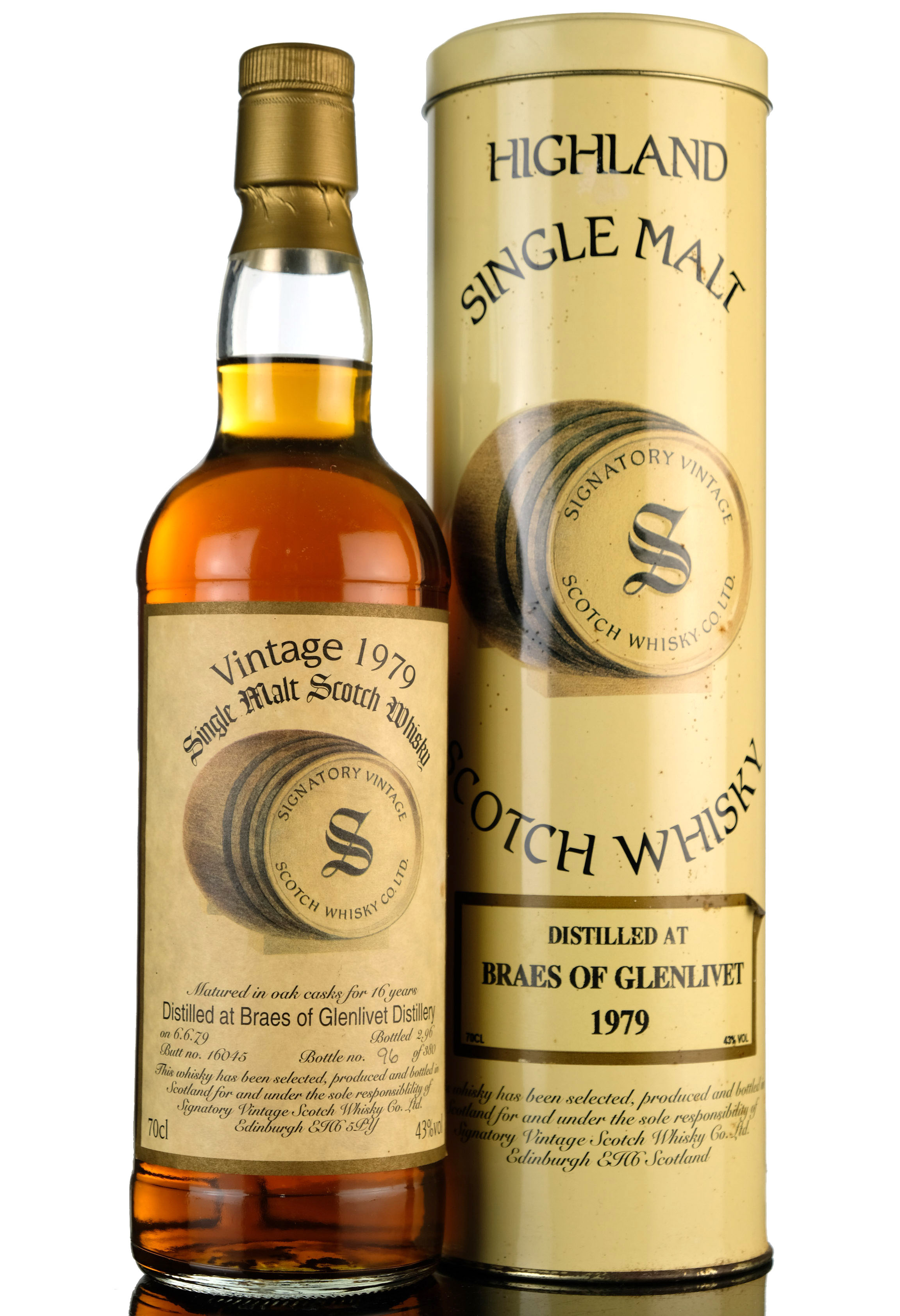 Braes Of Glenlivet 1979 - 1996 16 Signatory Vintage