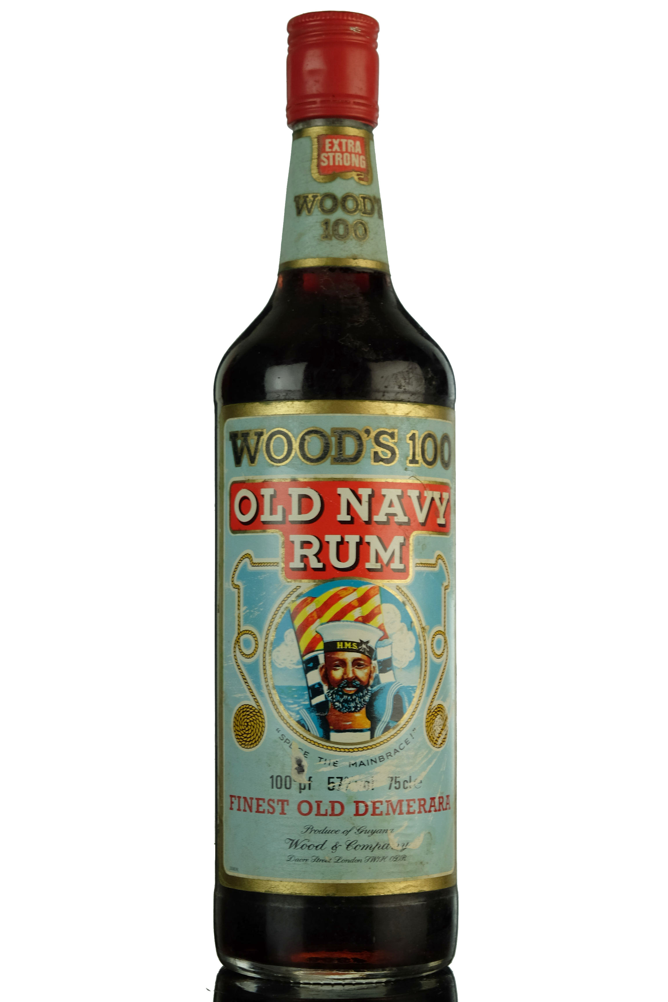 Woods Demerara Old Navy Rum  100 Proof  1980s