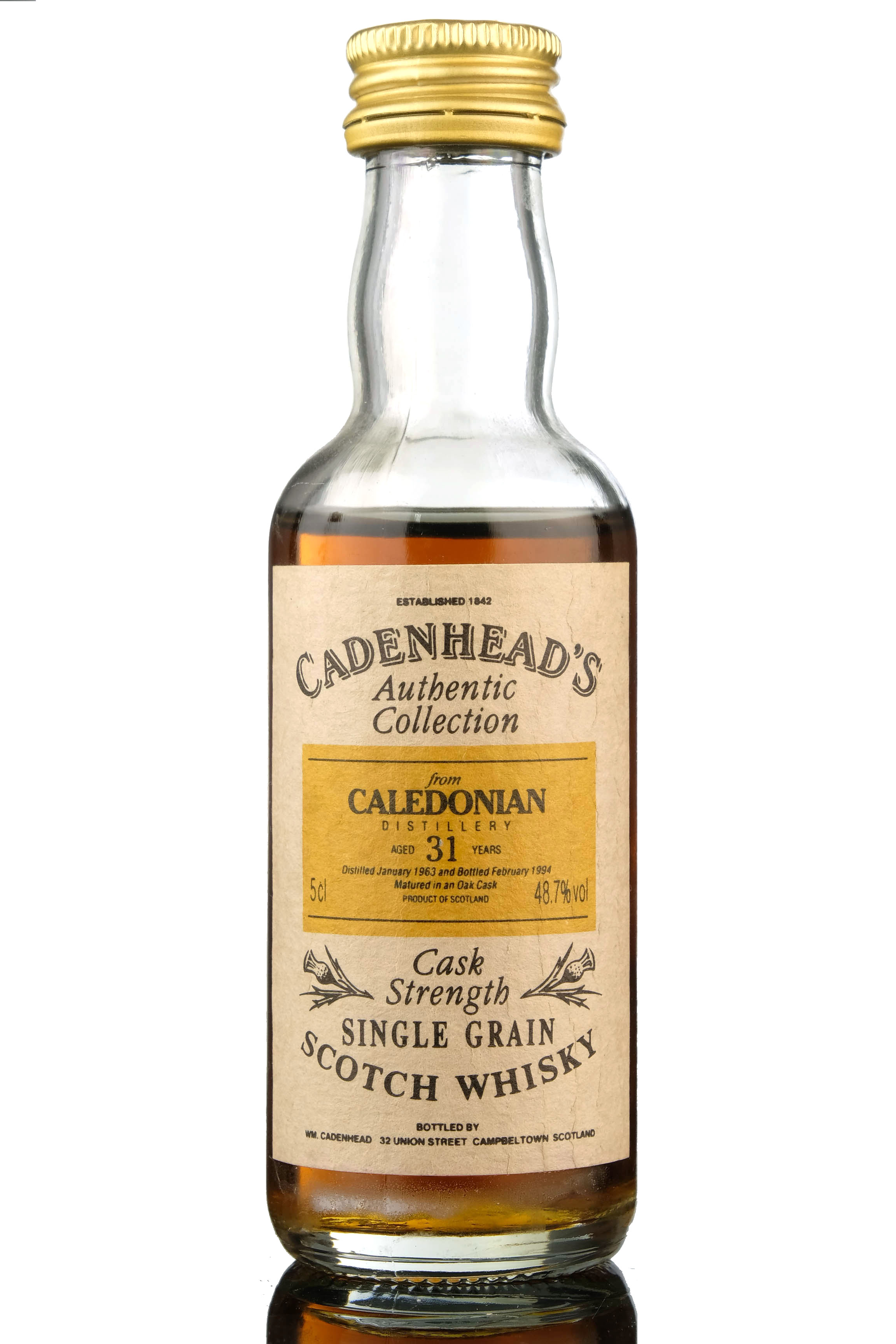 Caledonian 1963 - 31 Year Old - Cadenhead's Miniature