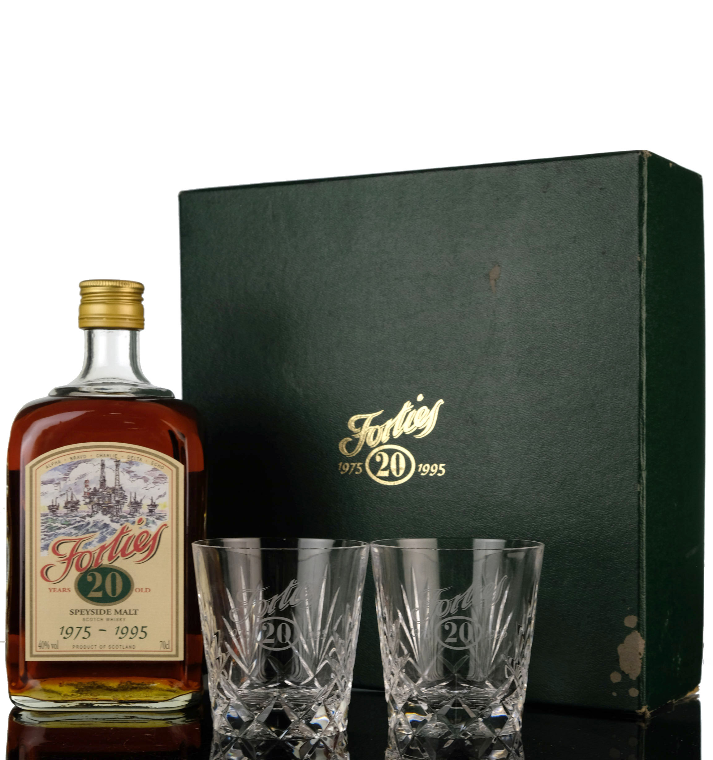 Glenfarclas 1975-1995 - 20 Year Old - BP Oil - Presentation Set
