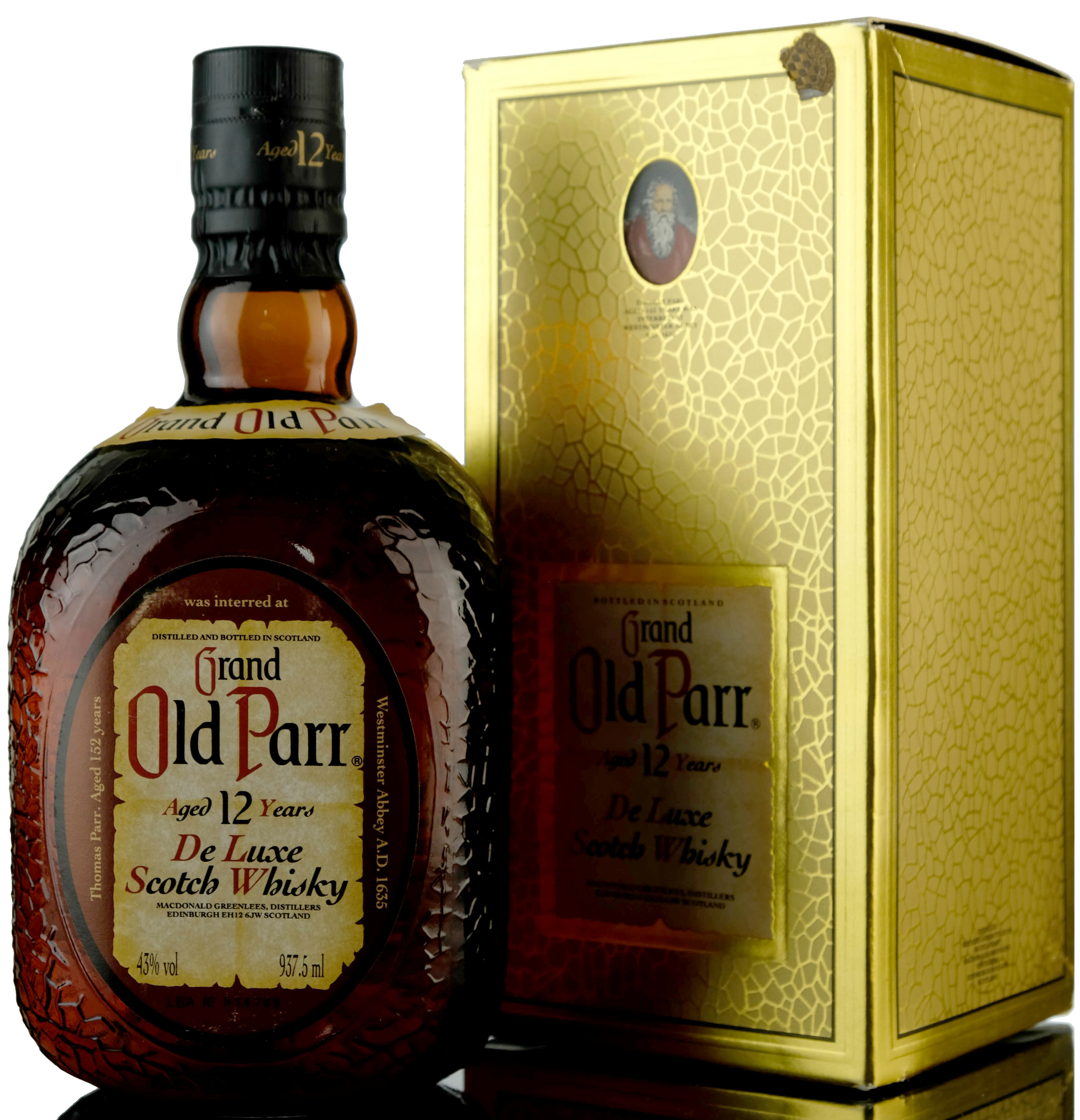 Grand Old Parr 12 Year Old - De Luxe - 1990s - 937.5ml