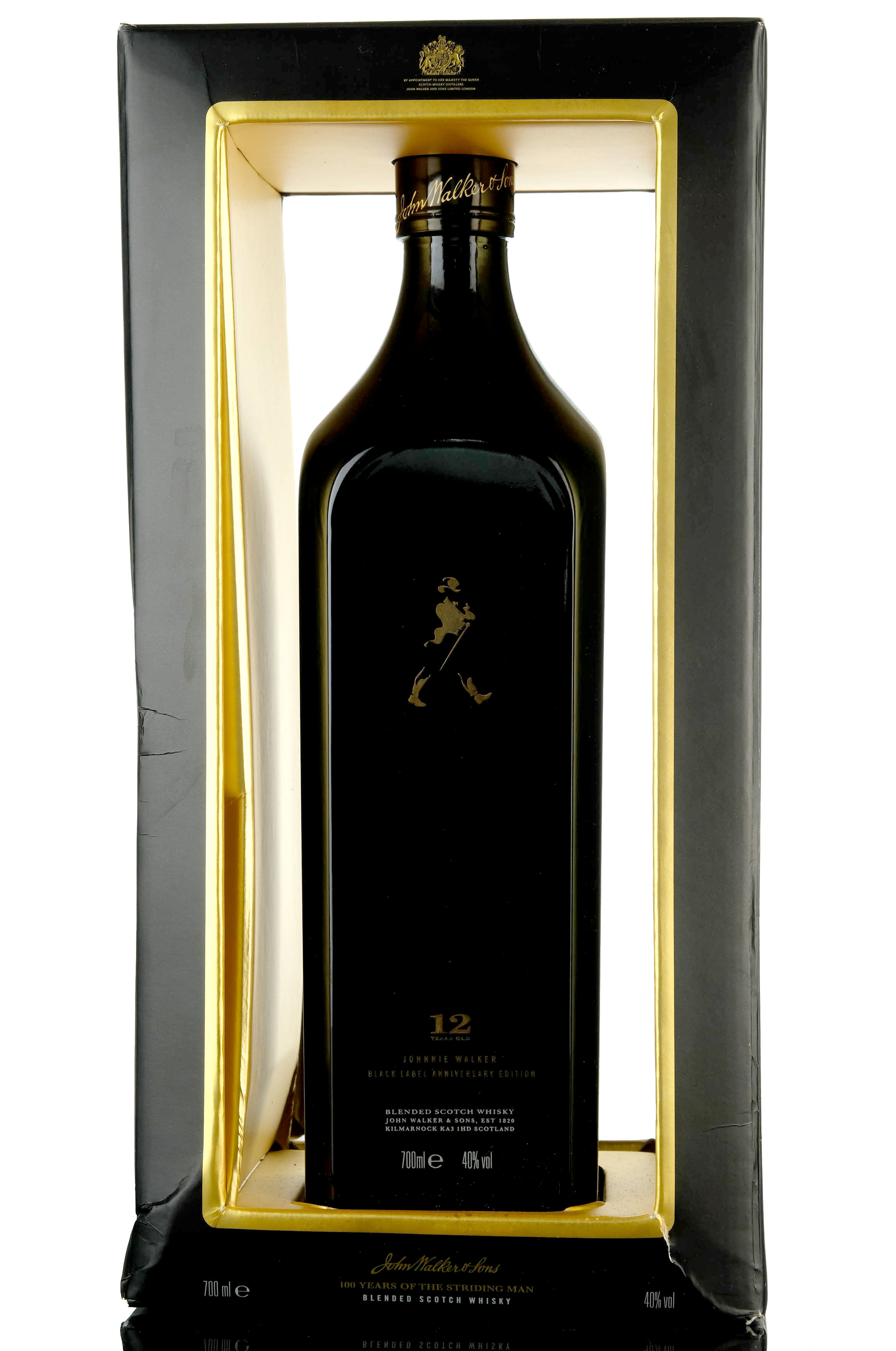 Johnnie Walker 12 Year Old - Black Label - Centenary Of The Striding Man 1909-2009