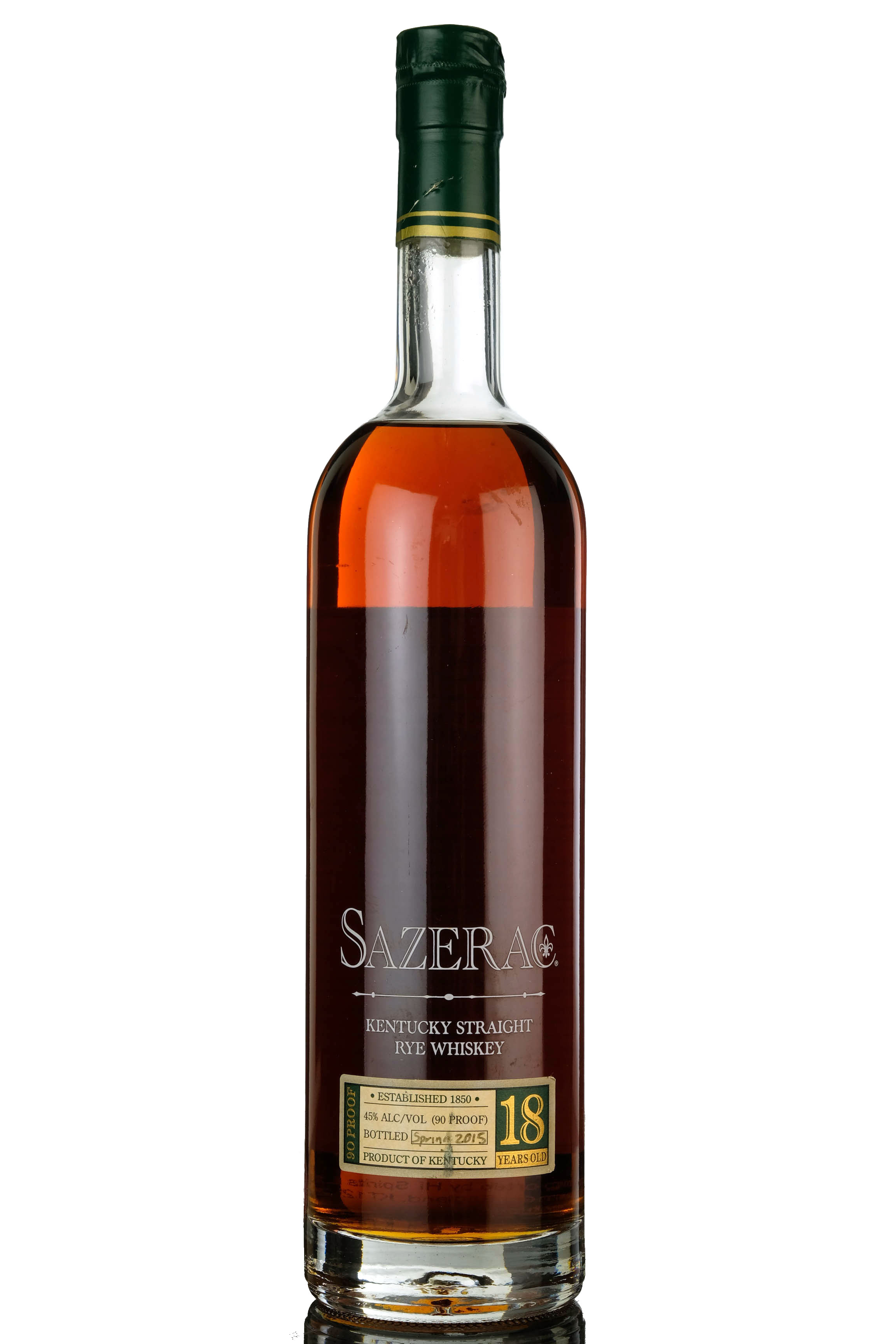 Sazerac 18 Year Old - Spring 2015 - Kentucky Straight Rye Whiskey