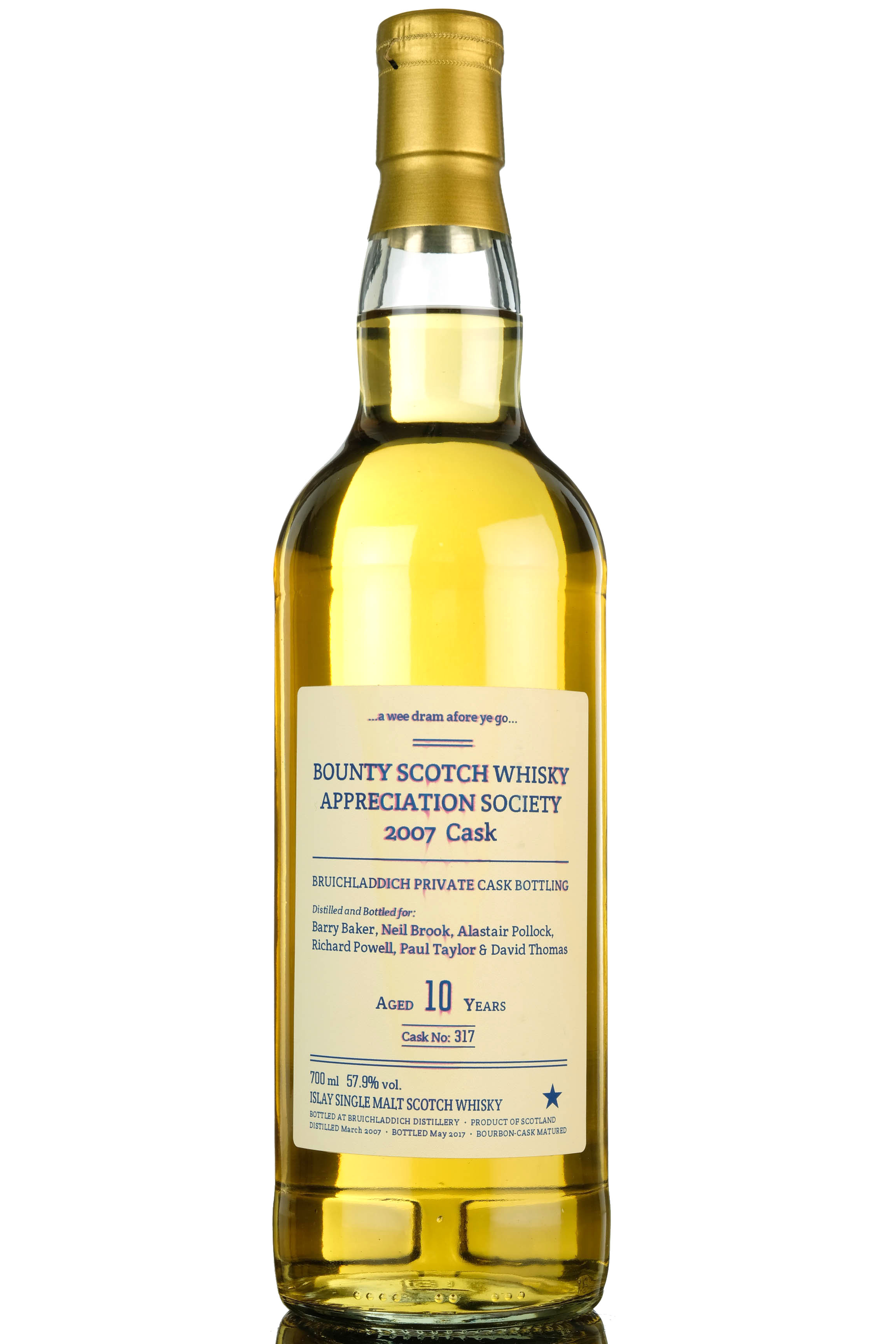 Bruichladdich 2007 10 Private Single Cask 317