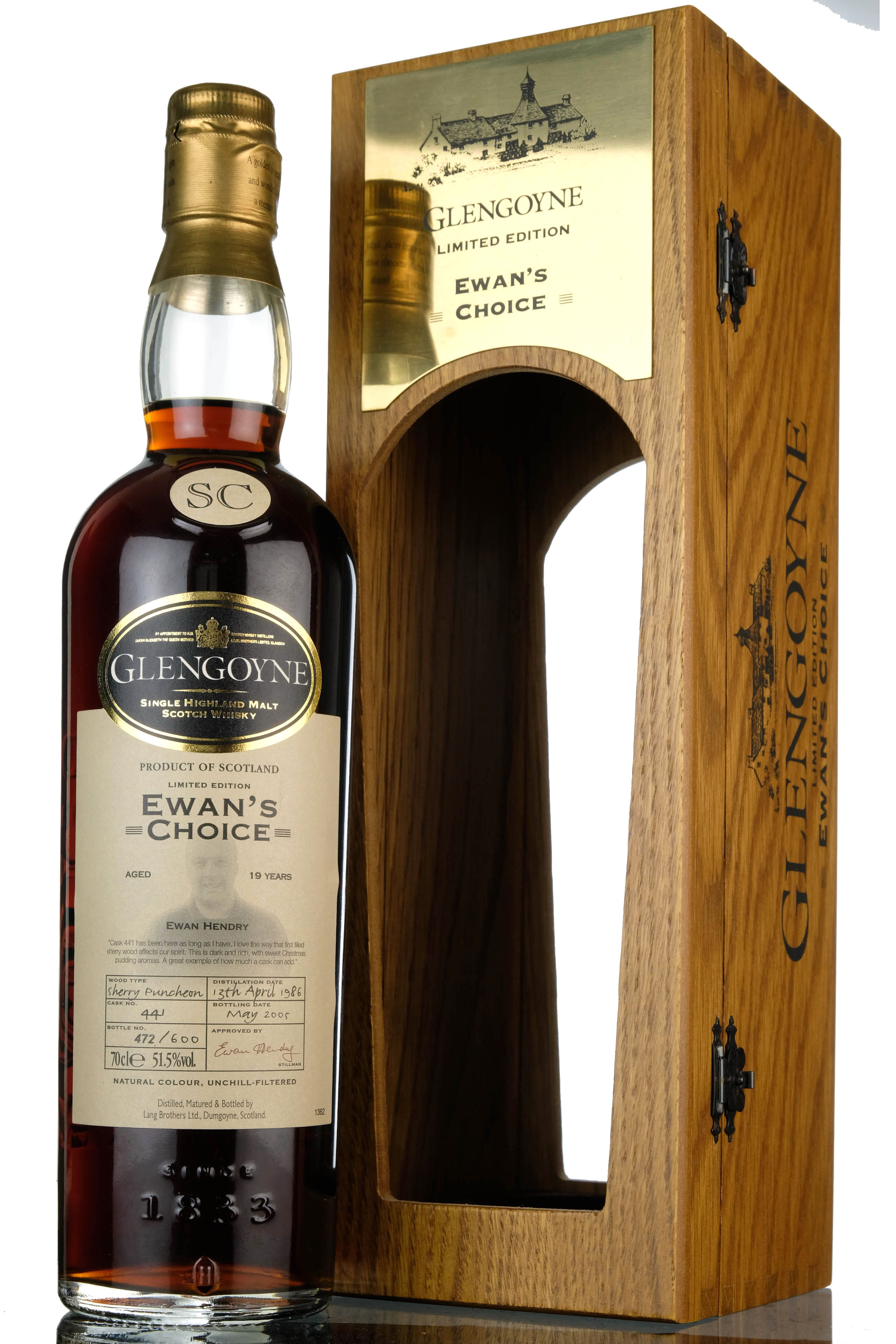 Glengoyne 1986-2005 - 19 Year Old - Single Cask 441 - Ewans Choice