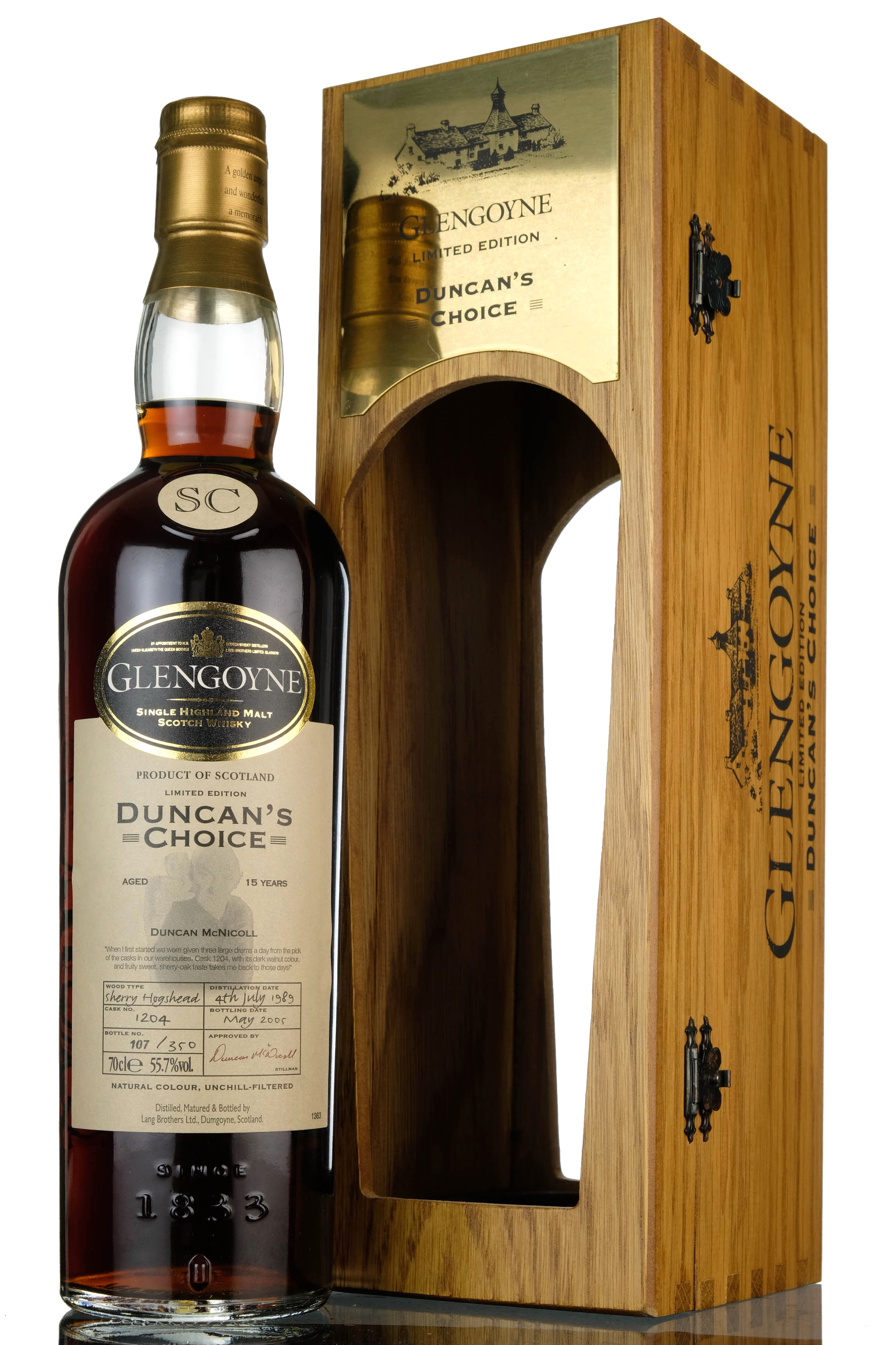 Glengoyne 1989 - 2005 15 Single Cask 1204 Duncans Choice