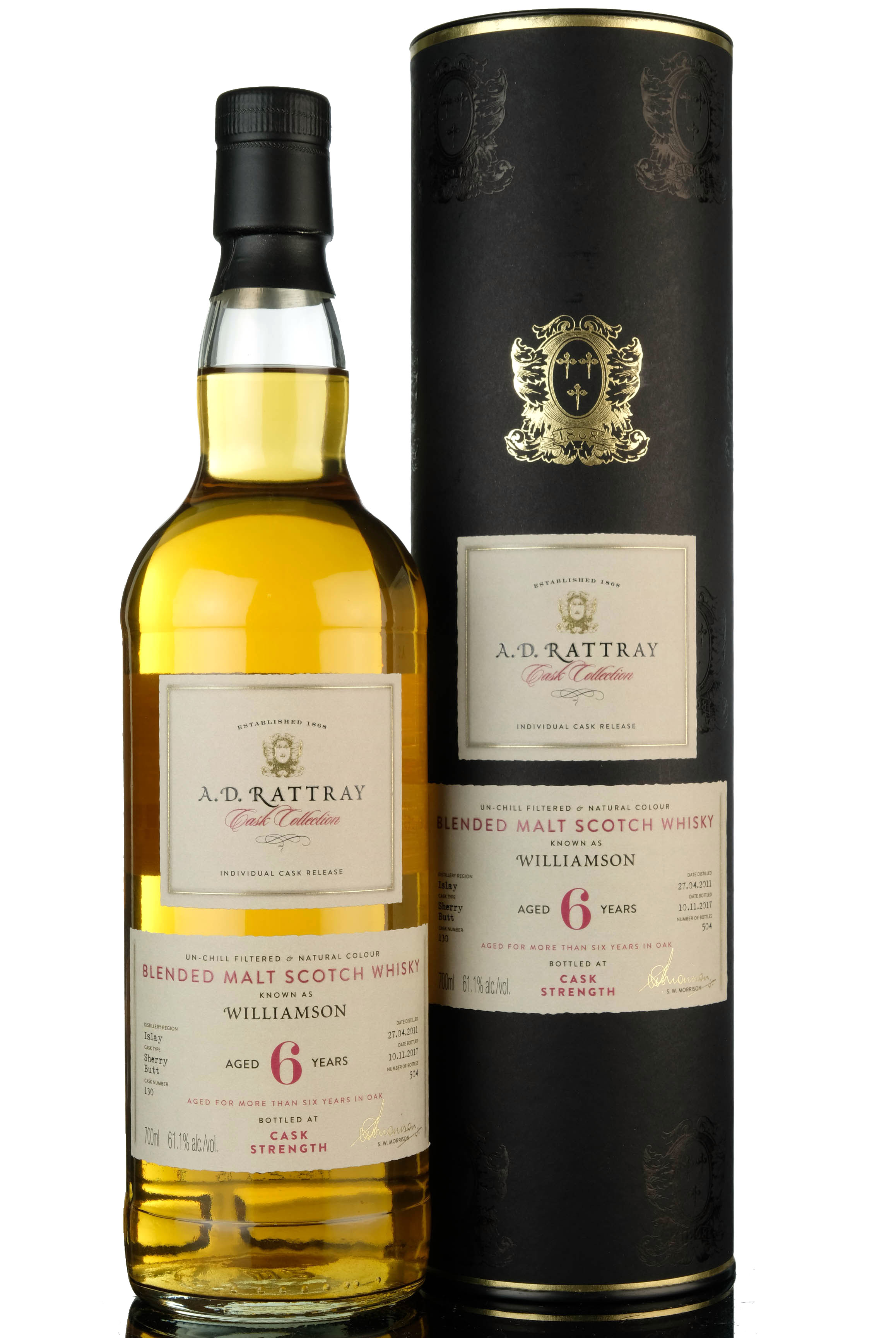 Williamson 2011-2017 - 6 Year Old - Single Cask 130 - Ad Rattray Cask Collection