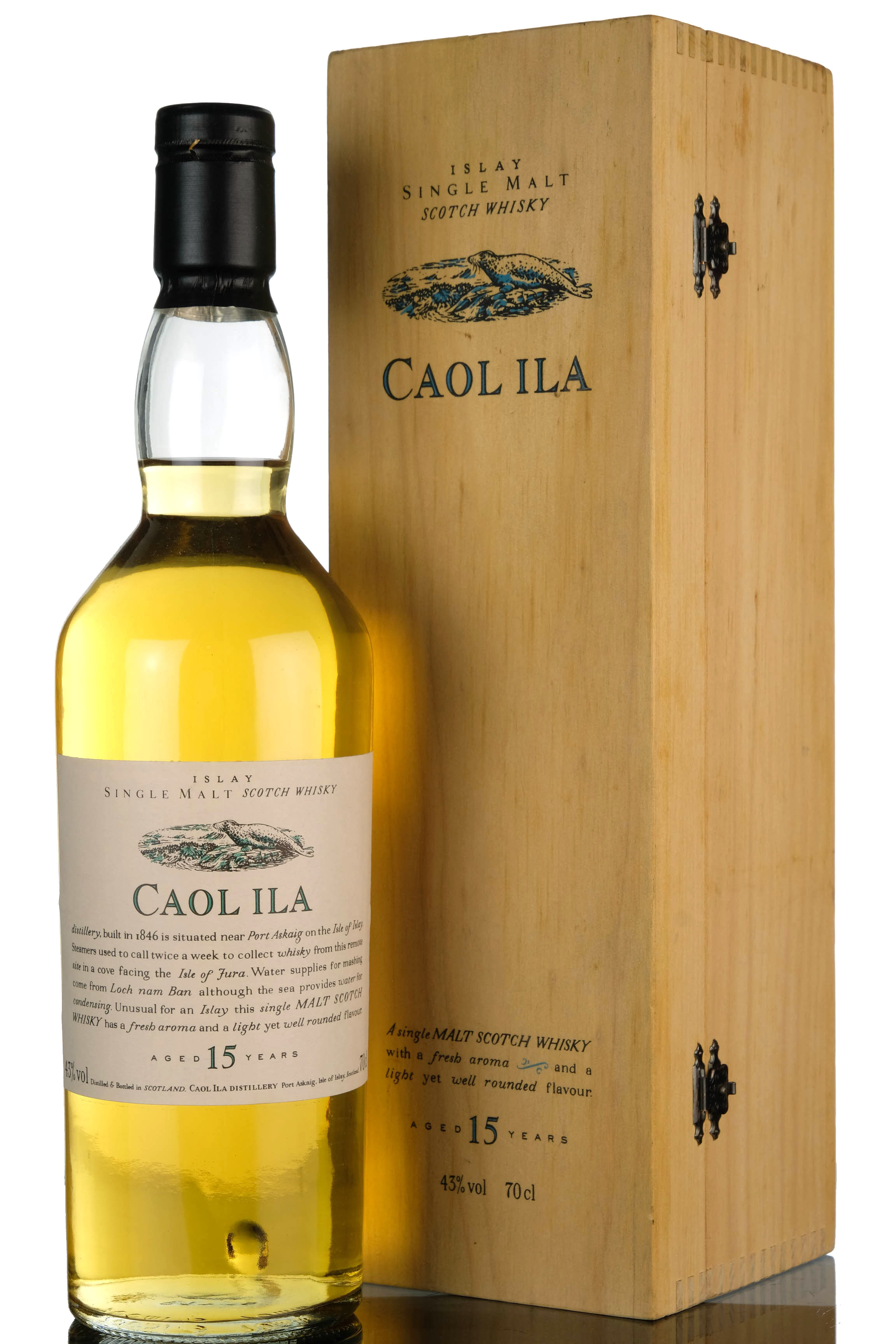 Caol Ila 15 Year Old - Flora & Fauna - Wooden box Series