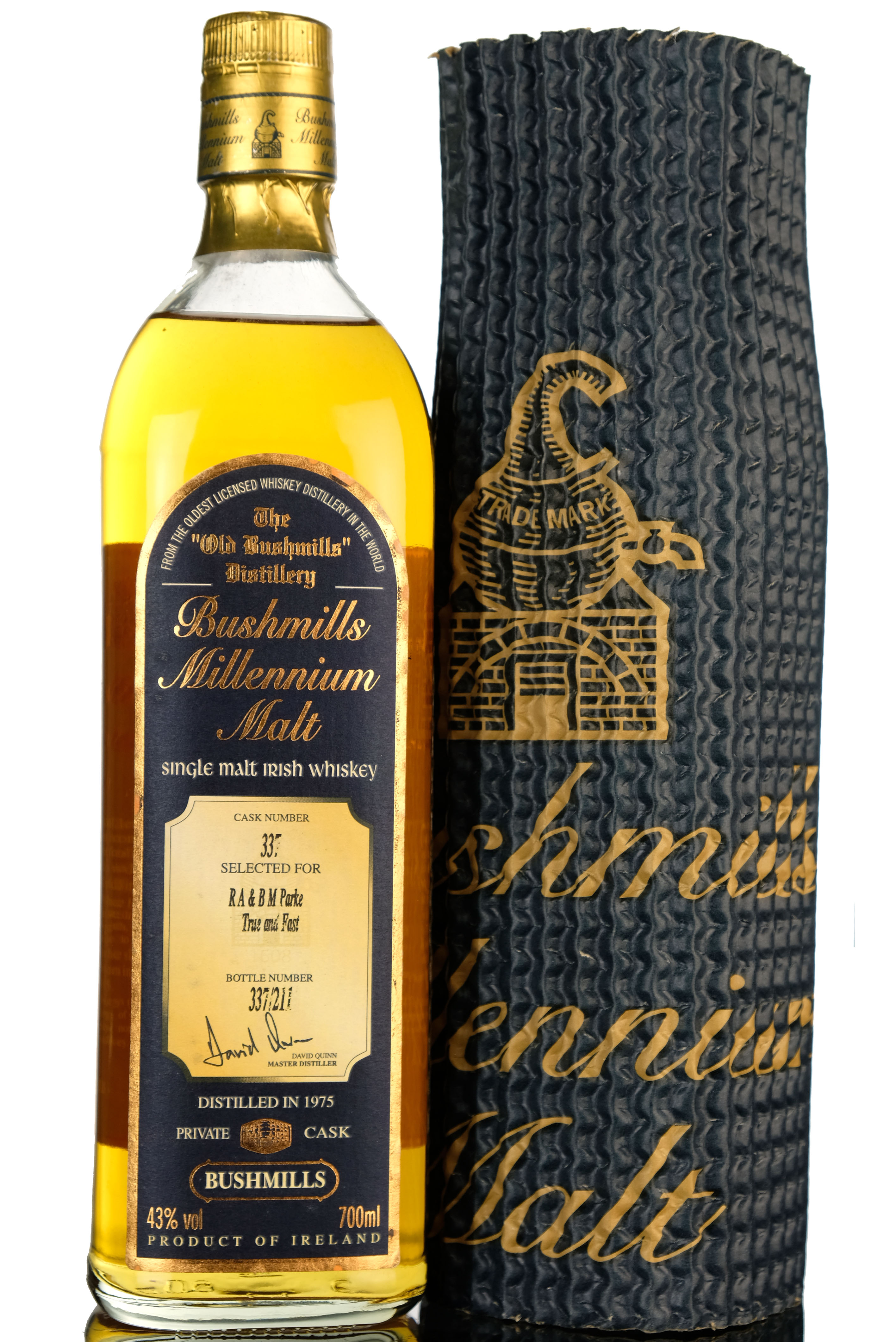 Bushmills 1975 - 2000 Millennium Irish Whiskey Single Cask 337