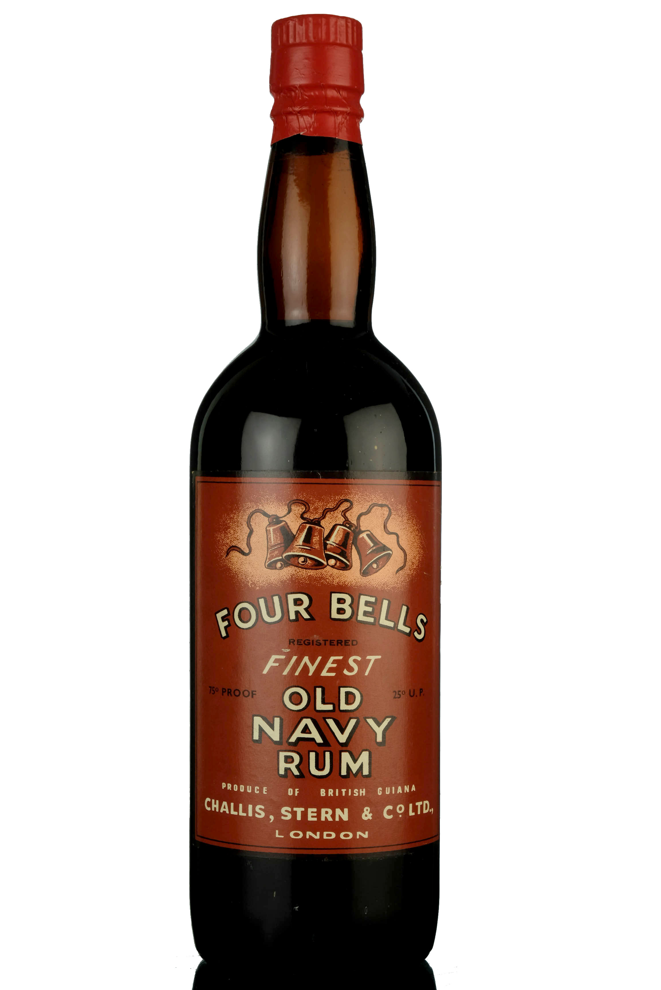 Four Bell Rum Old Navy Rum - 1950s