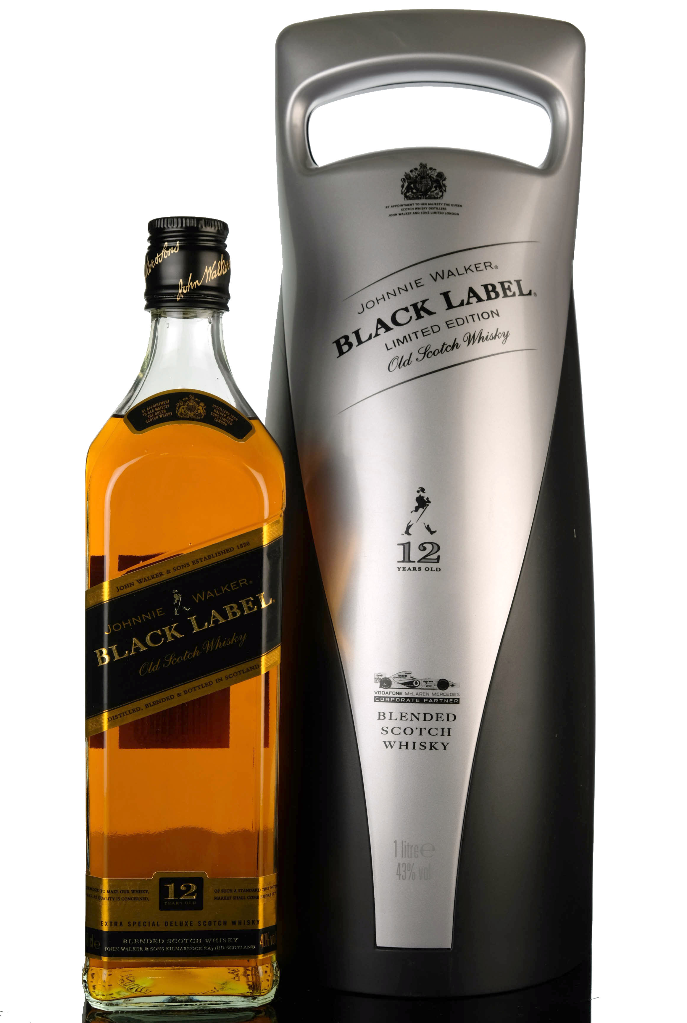 JOHNNIE WALKER BLACK LABEL - VODAFONE MCLAREN MERCEDES CORPORATE PARTNER - 1 LITRE