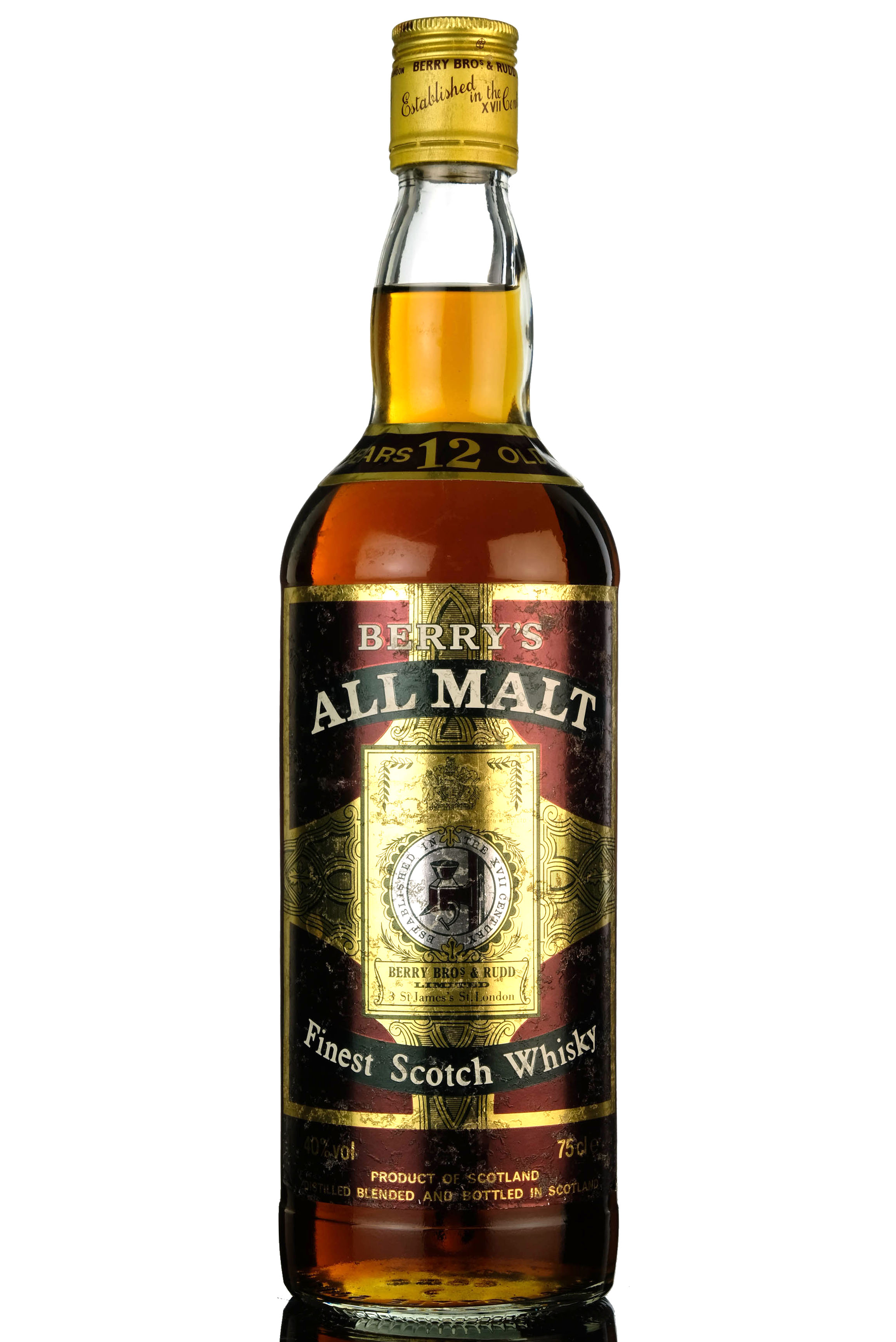Berrys All Malt 12 Year Old - Berry Bros & Rudd - 1980s
