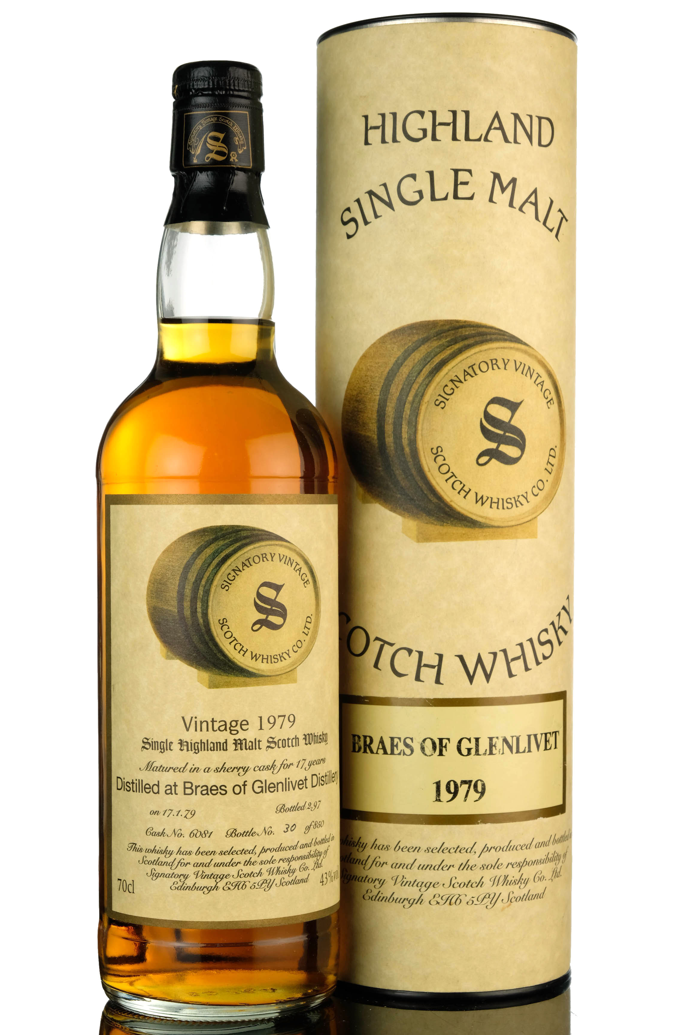 Braes Of Glenlivet 1979 - 1997 17 Signatory Vintage