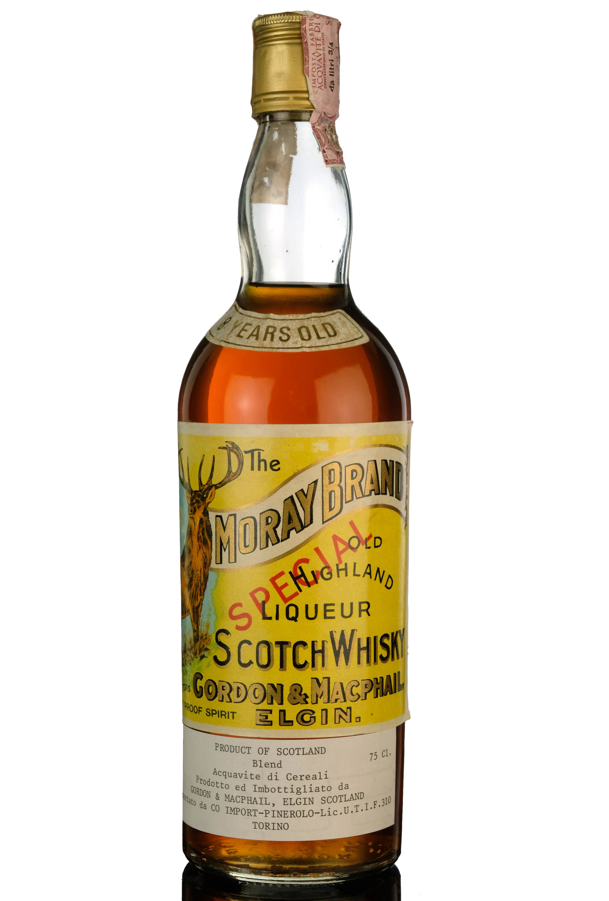 Moray Brand 8 Year Old - Liqueur Scotch Whisky - Gordon & MacPhail - 1980s