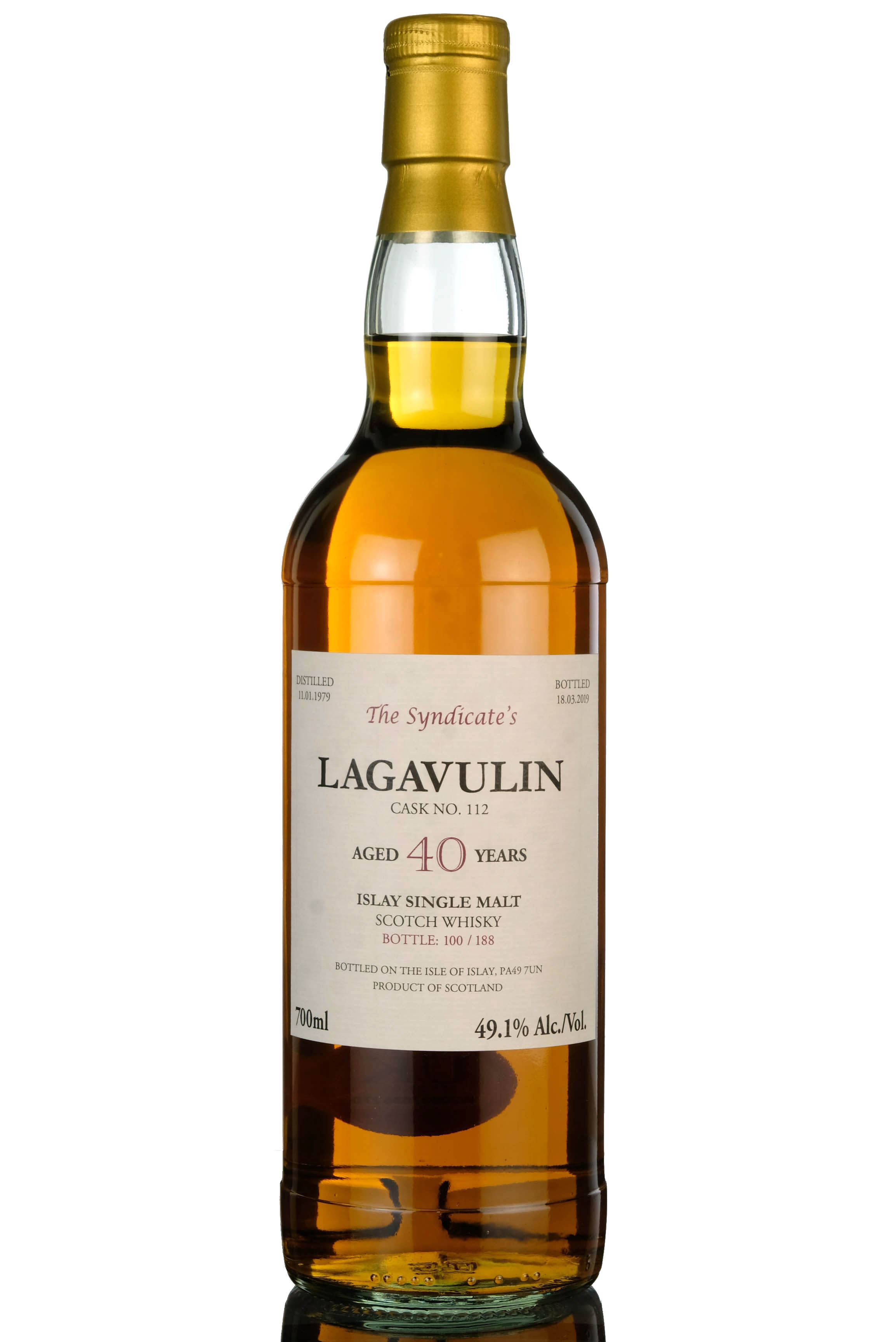 Lagavulin 1979-2019 - 40 Year Old - The Syndicate - 188 Bottles