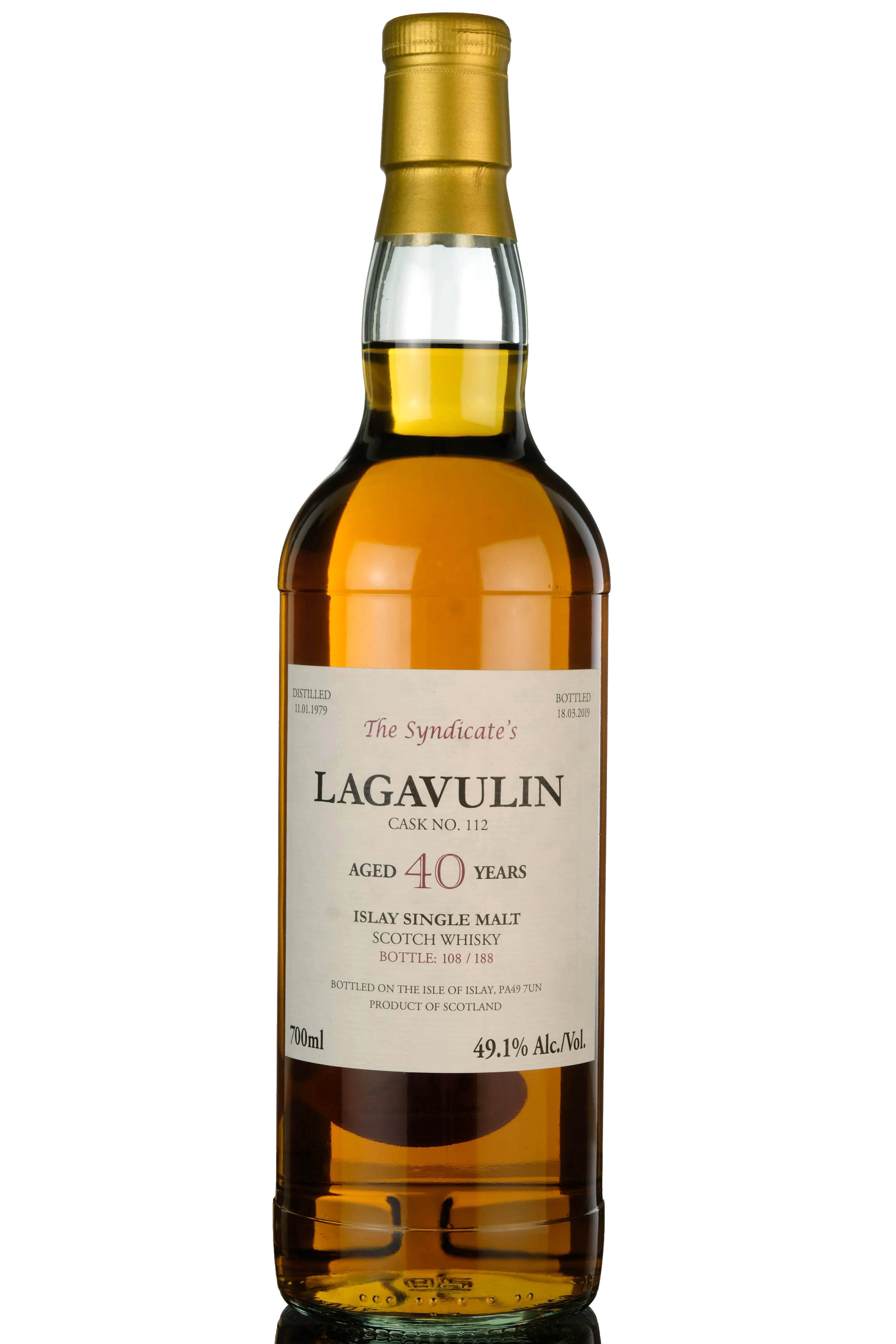 Lagavulin 1979-2019 - 40 Year Old - The Syndicate - 188 Bottles